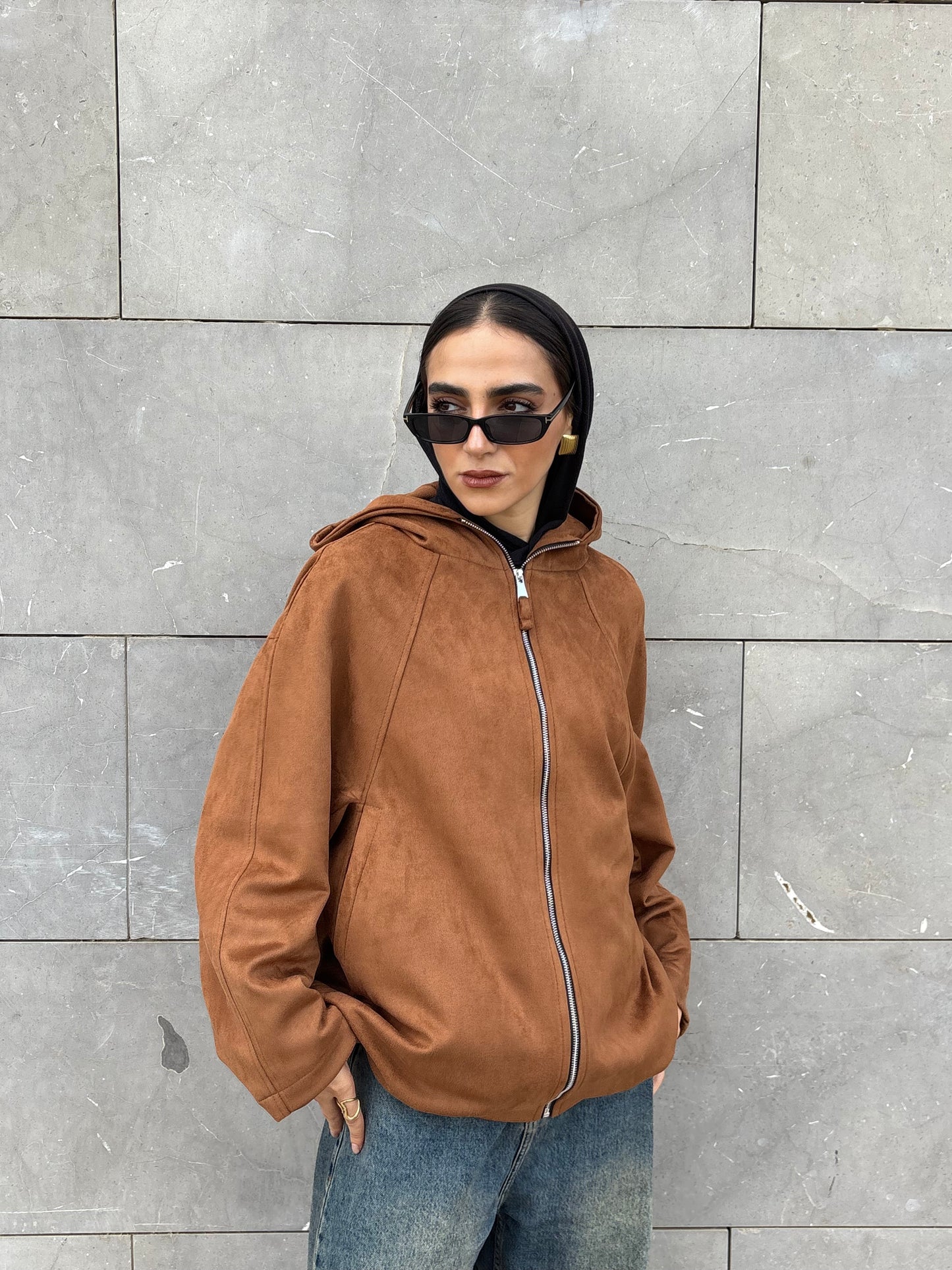 Coze Suede Jacket_Camel