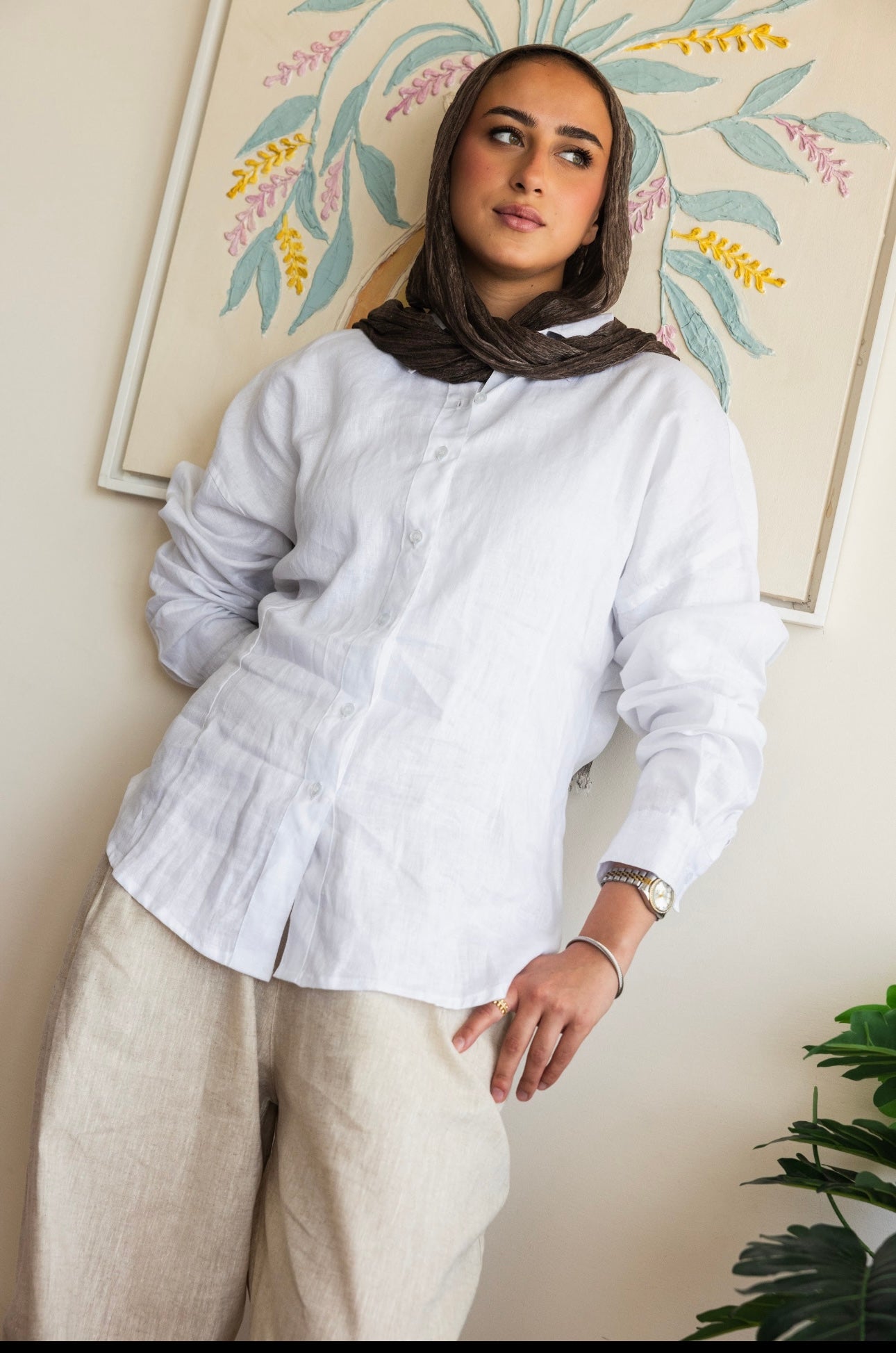 Shape Linen Shirt_White