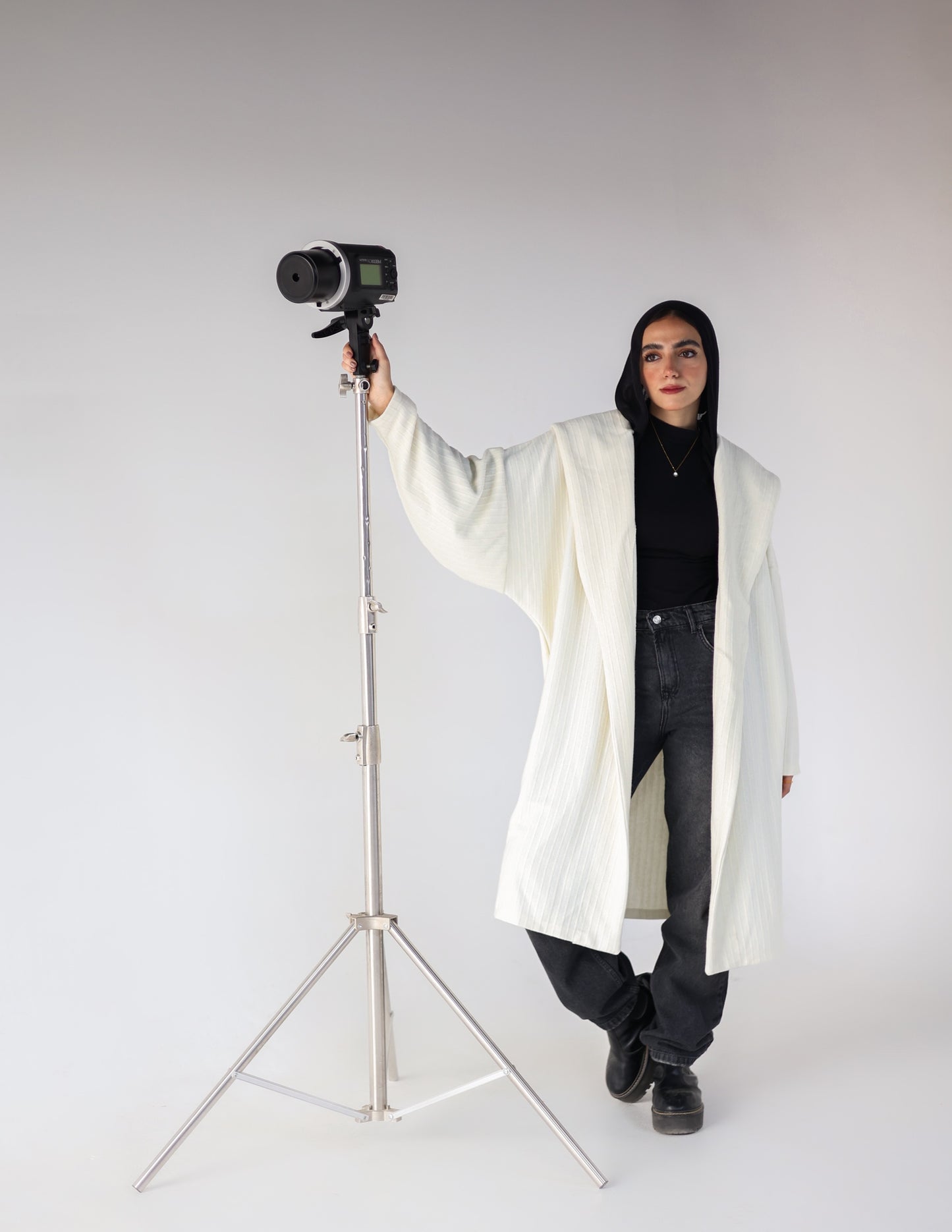 Wool lycra Coat_off white