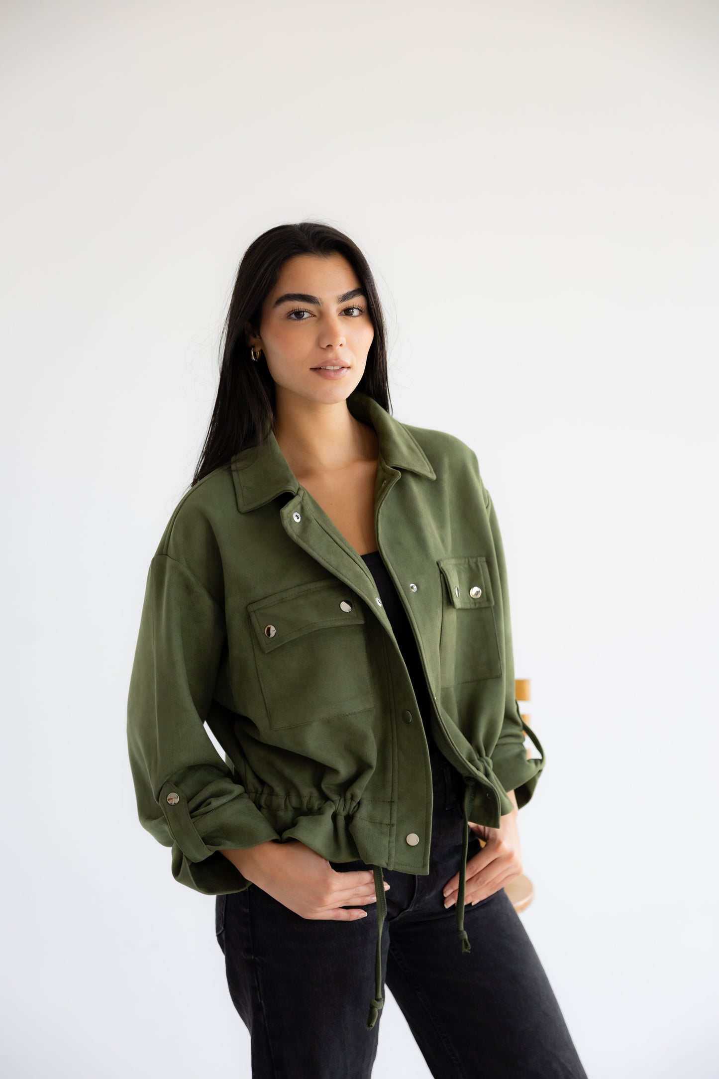 Solo Suede Jacket _Olive green