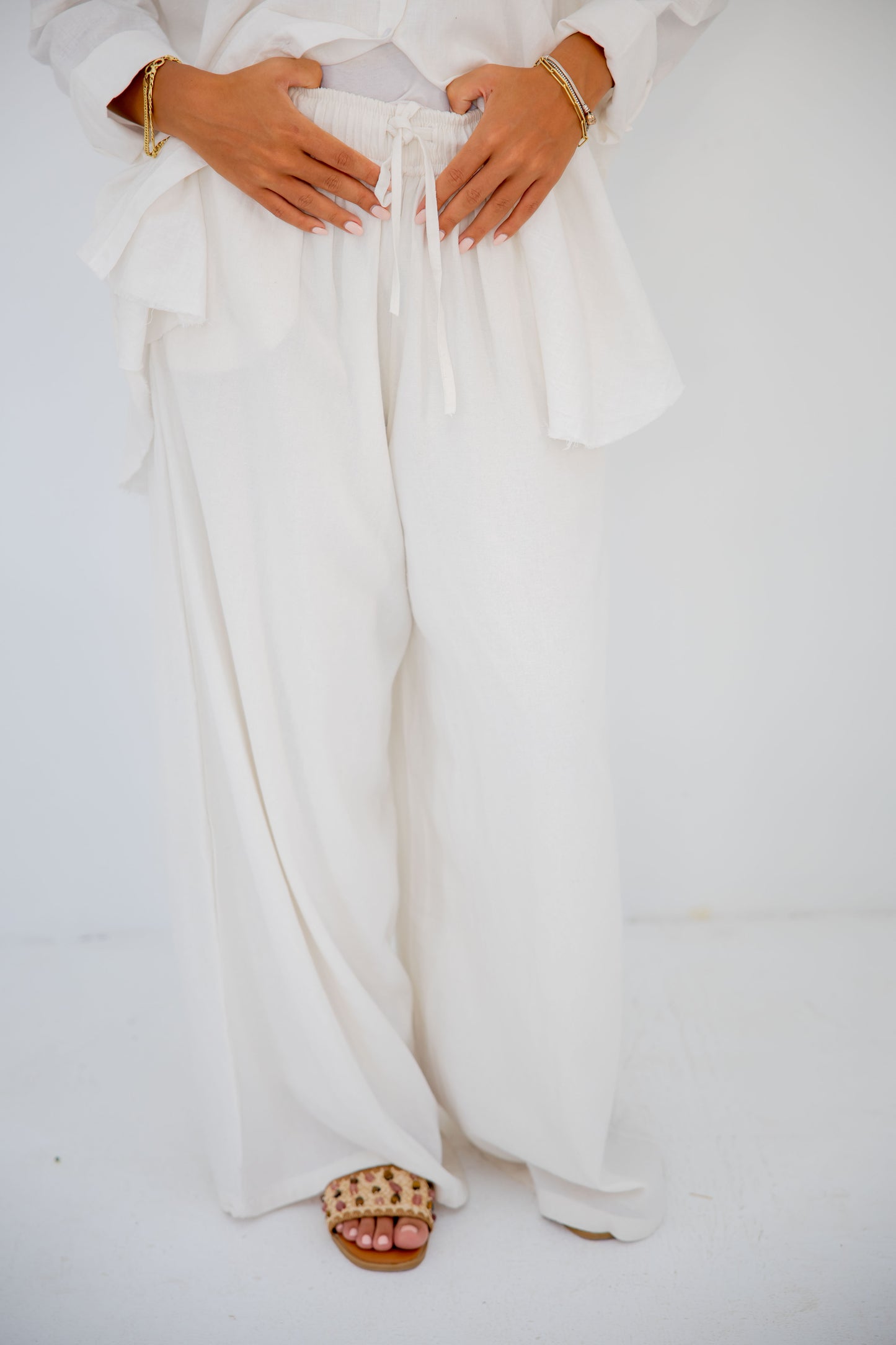 Extra Wide Leg Pants_White