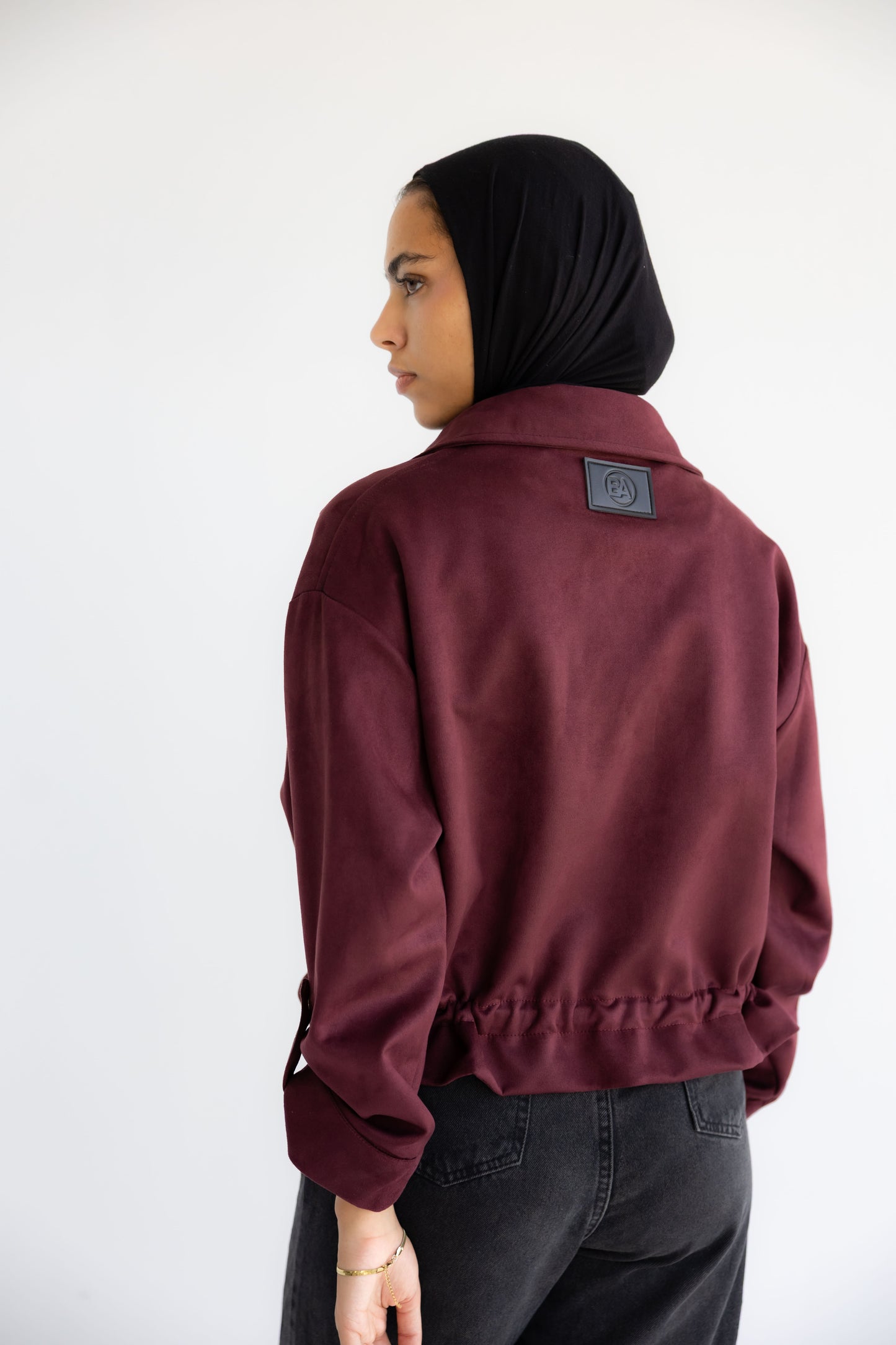 Solo Suede Jacket _Burgundy