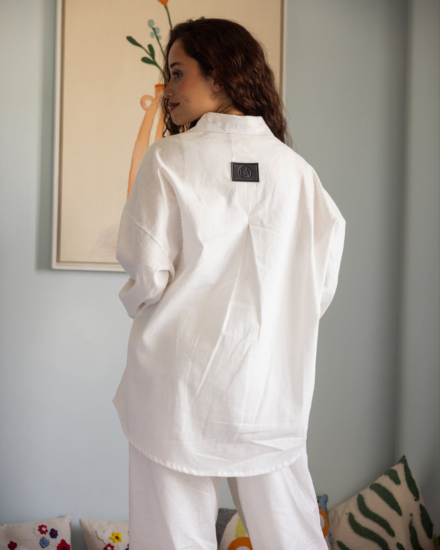 Linen Button Set _off white