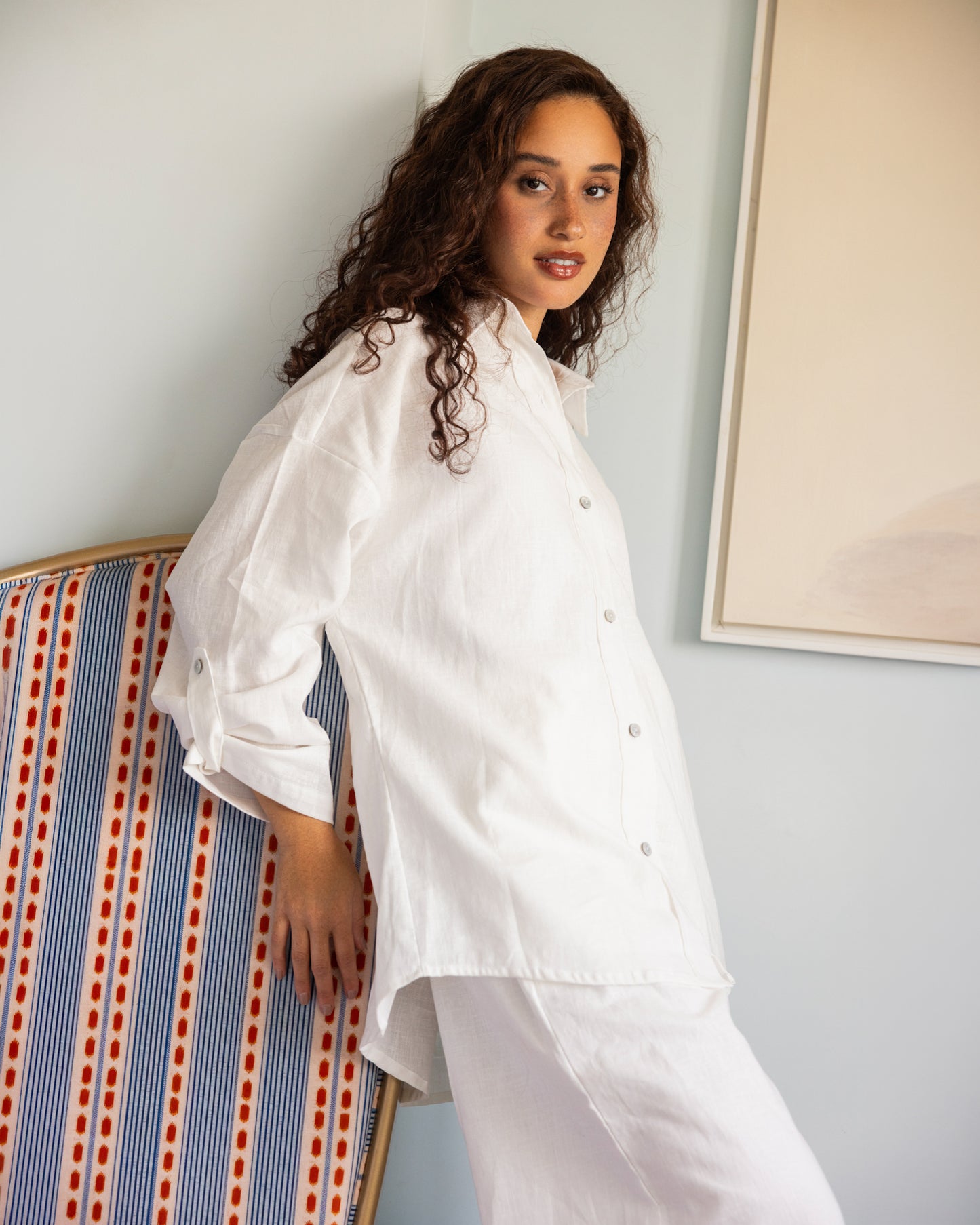 Linen Button Set _off white