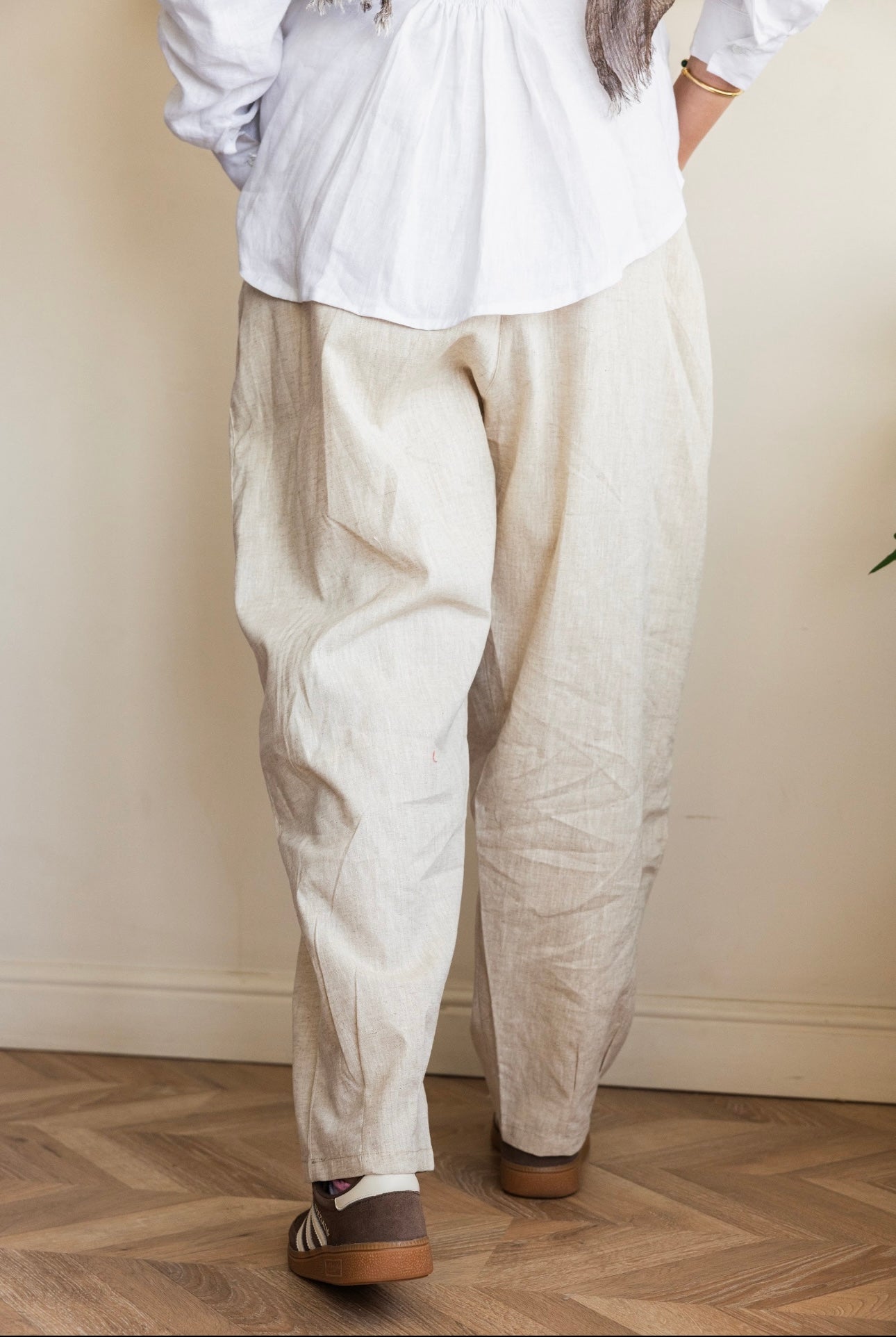Balloon Linen Pants_Beige