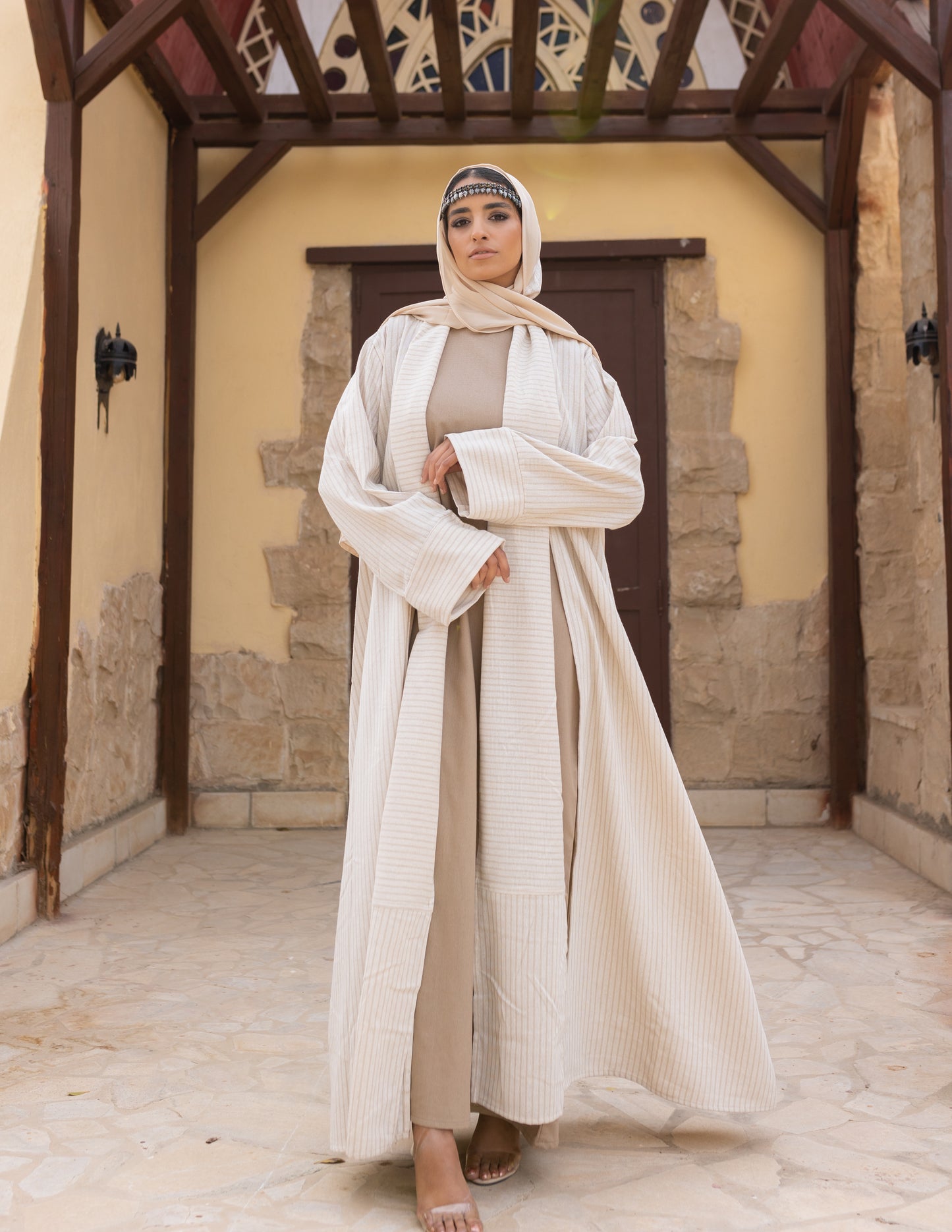 Shawl Stripped kaftan