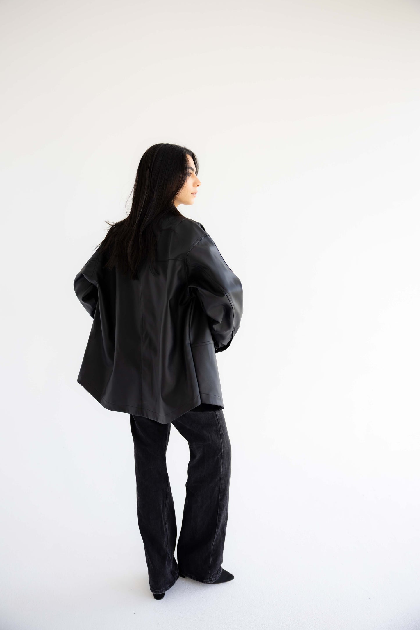 Bold Leather Shirt_Black