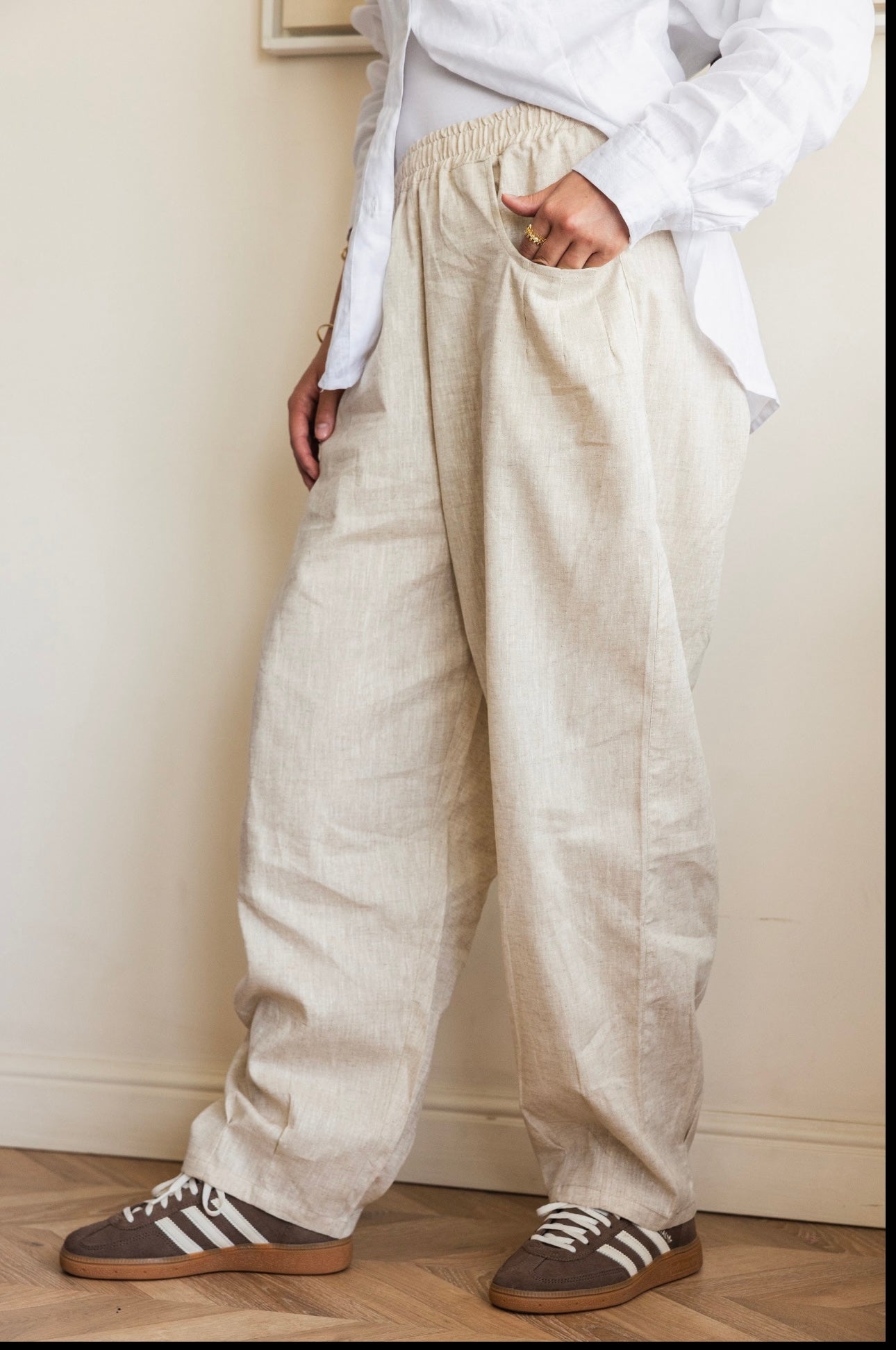 Balloon Linen Pants_Beige