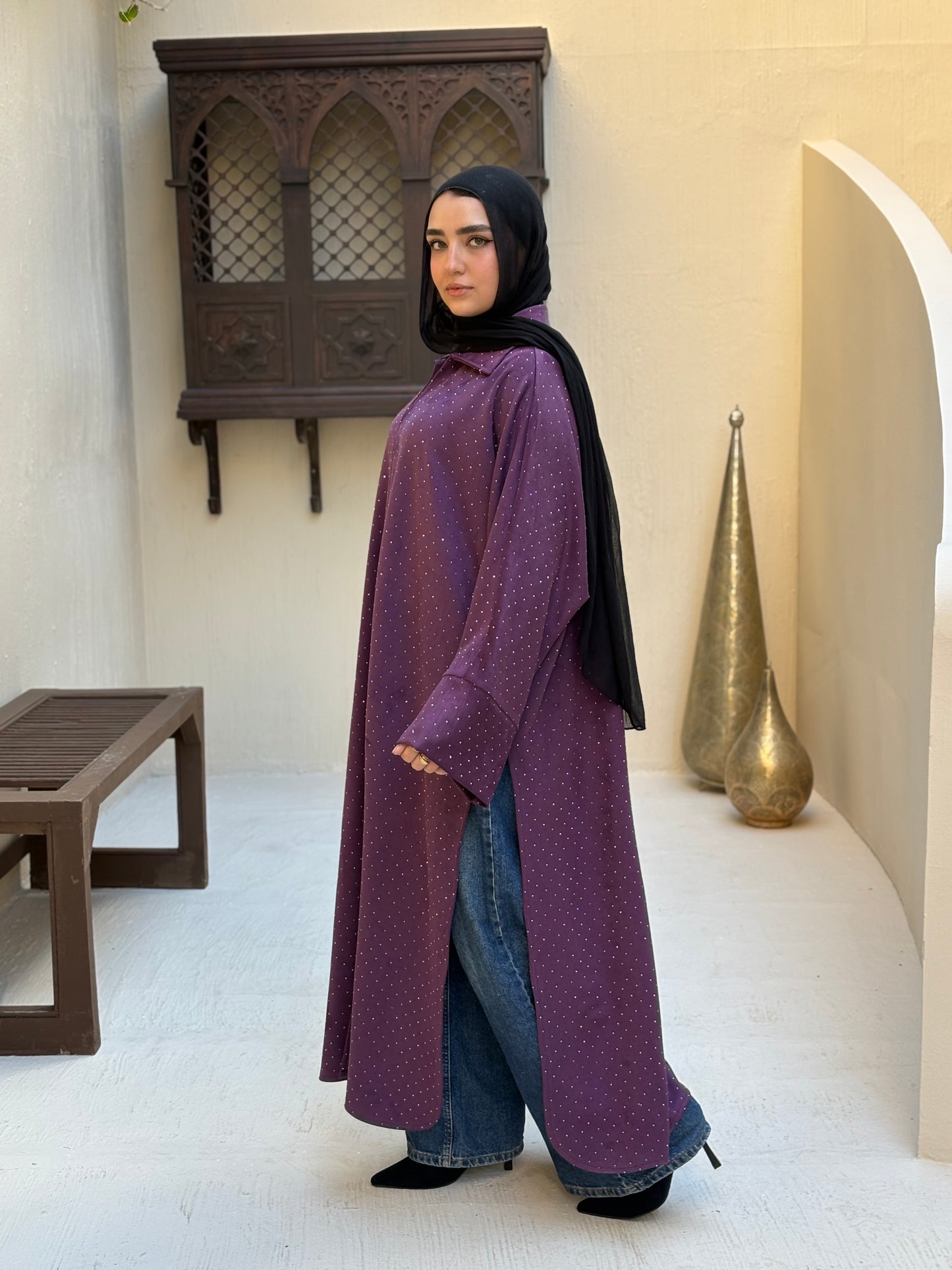 Layali Shirt Dress_Purple