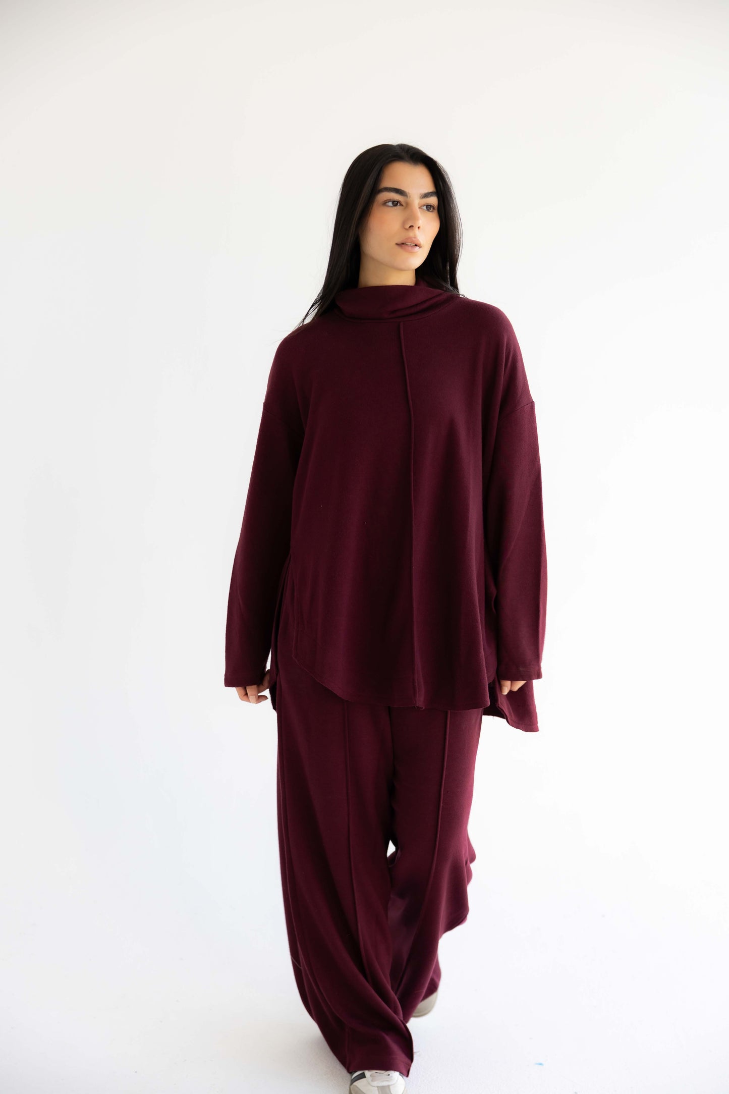 Calm Knit Set _Burgundy