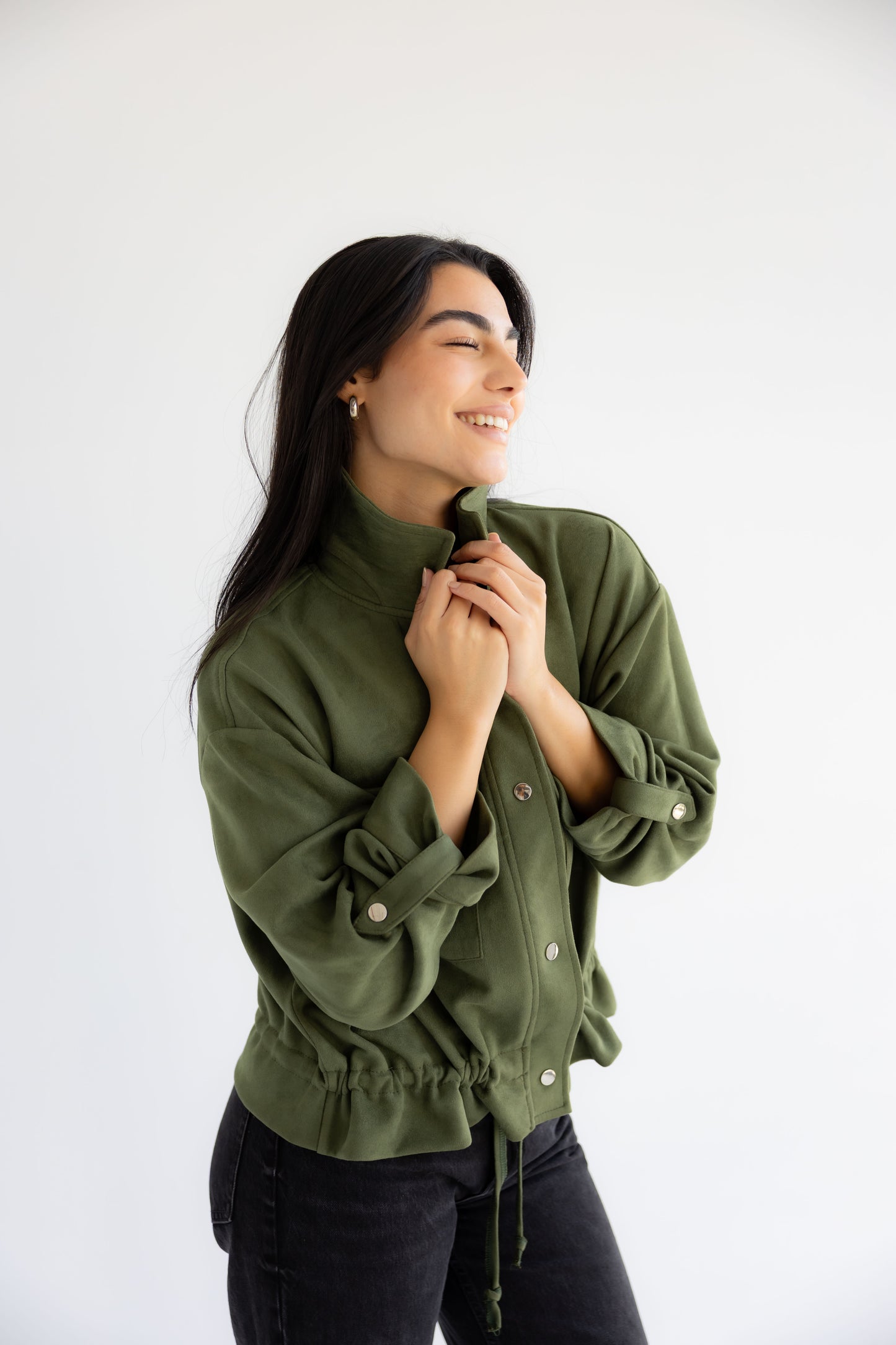 Solo Suede Jacket _Olive green