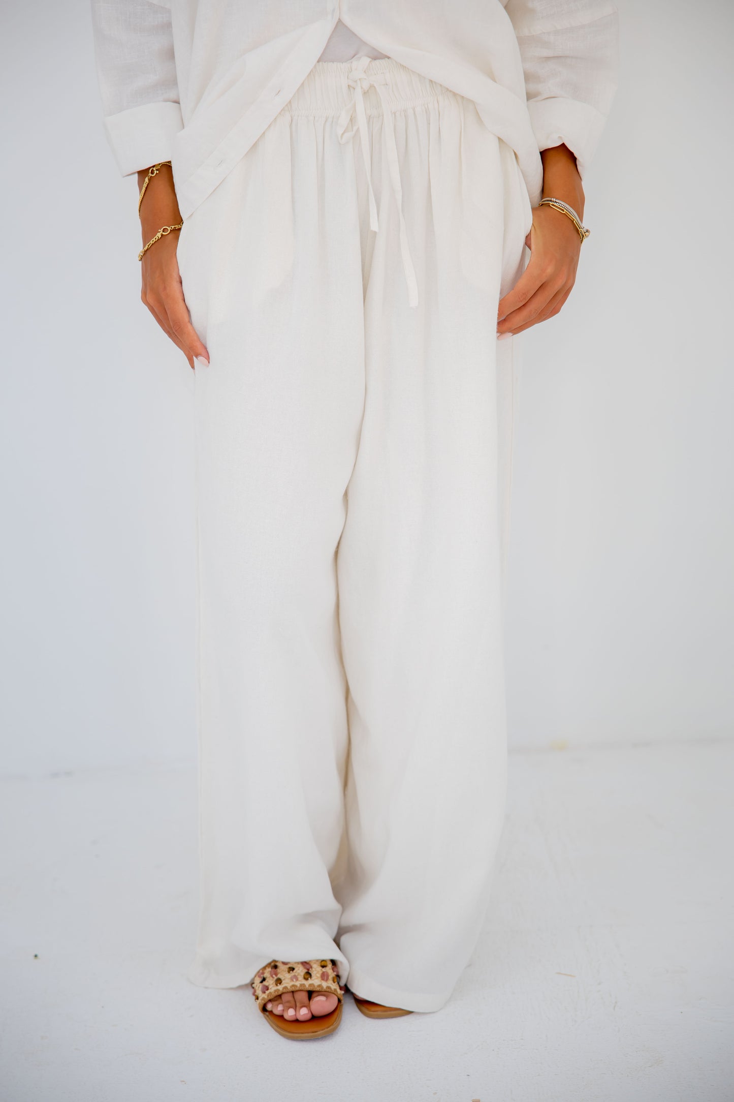 Extra Wide Leg Pants_White