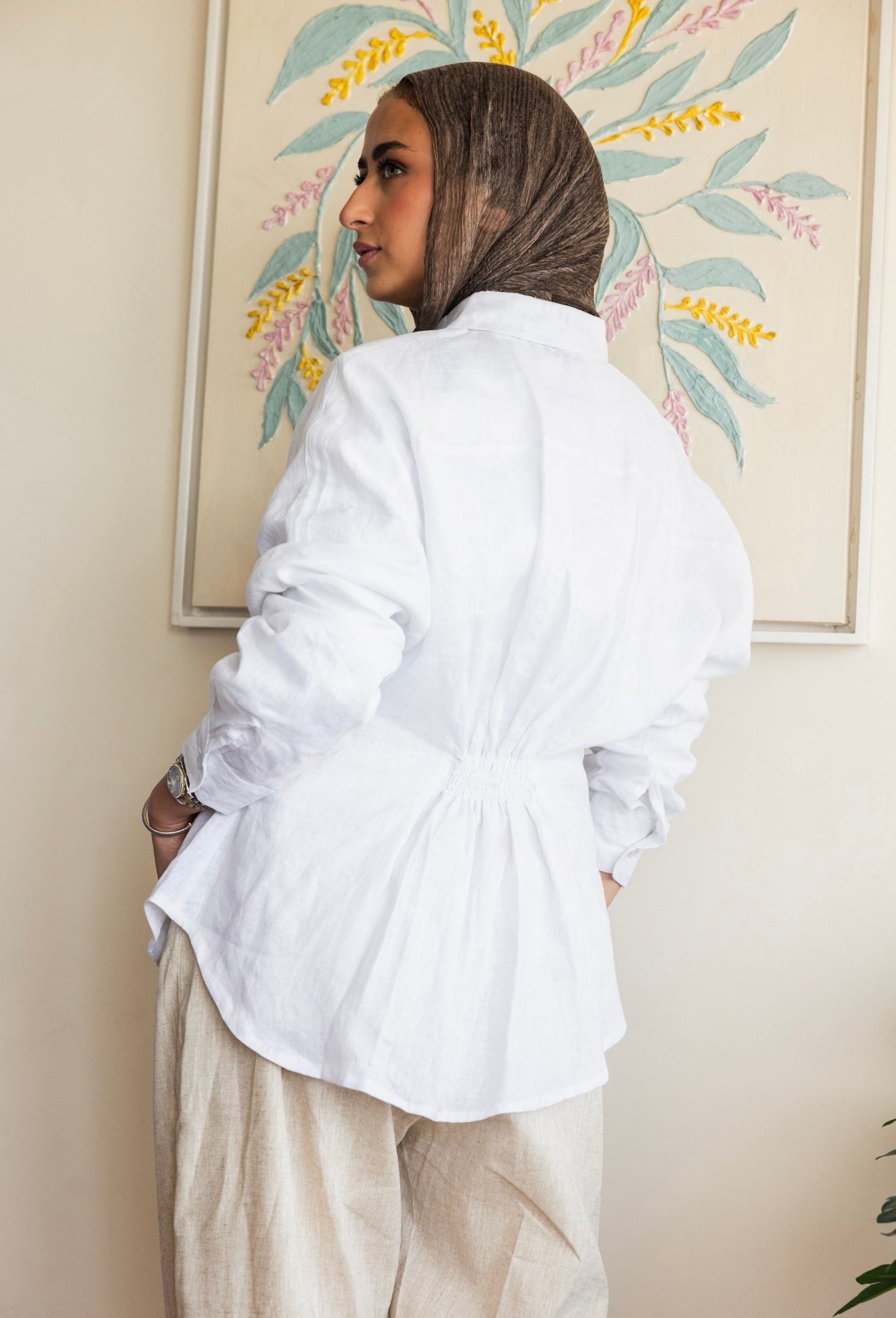 Shape Linen Shirt_White