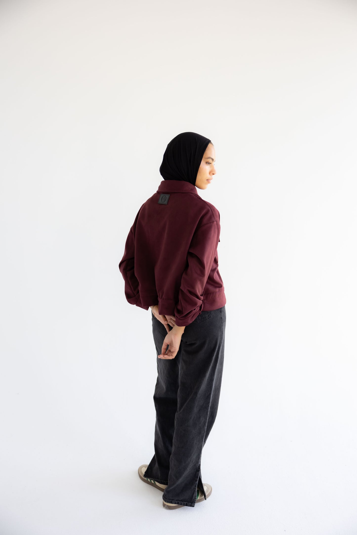 Solo Suede Jacket _Burgundy
