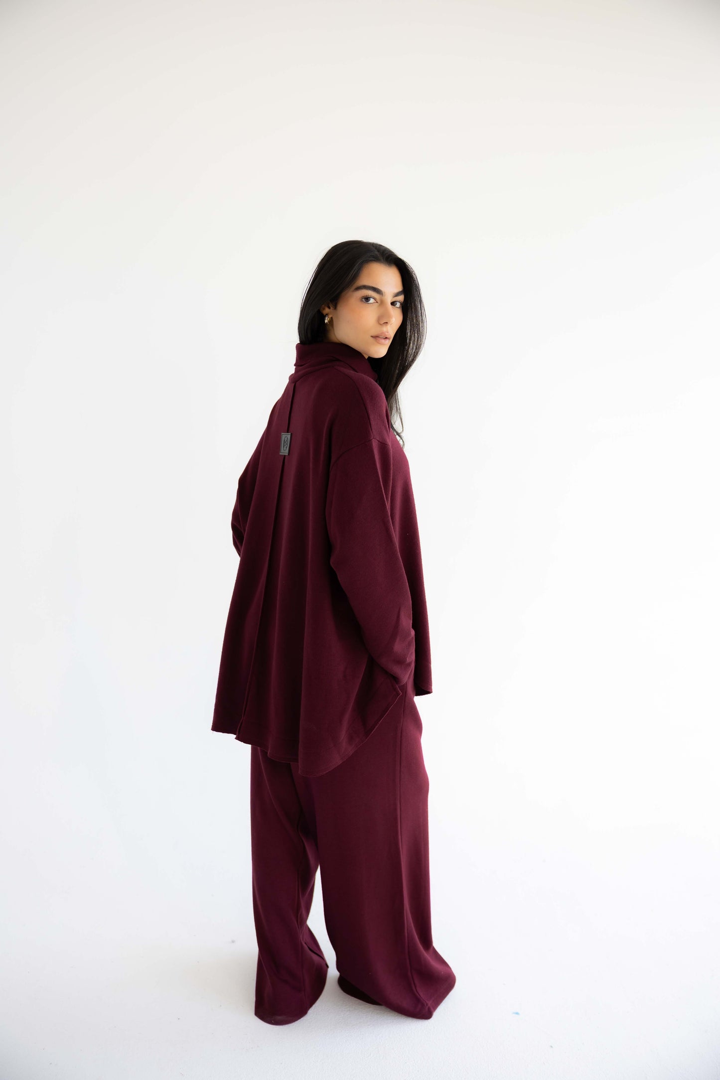 Calm Knit Set _Burgundy