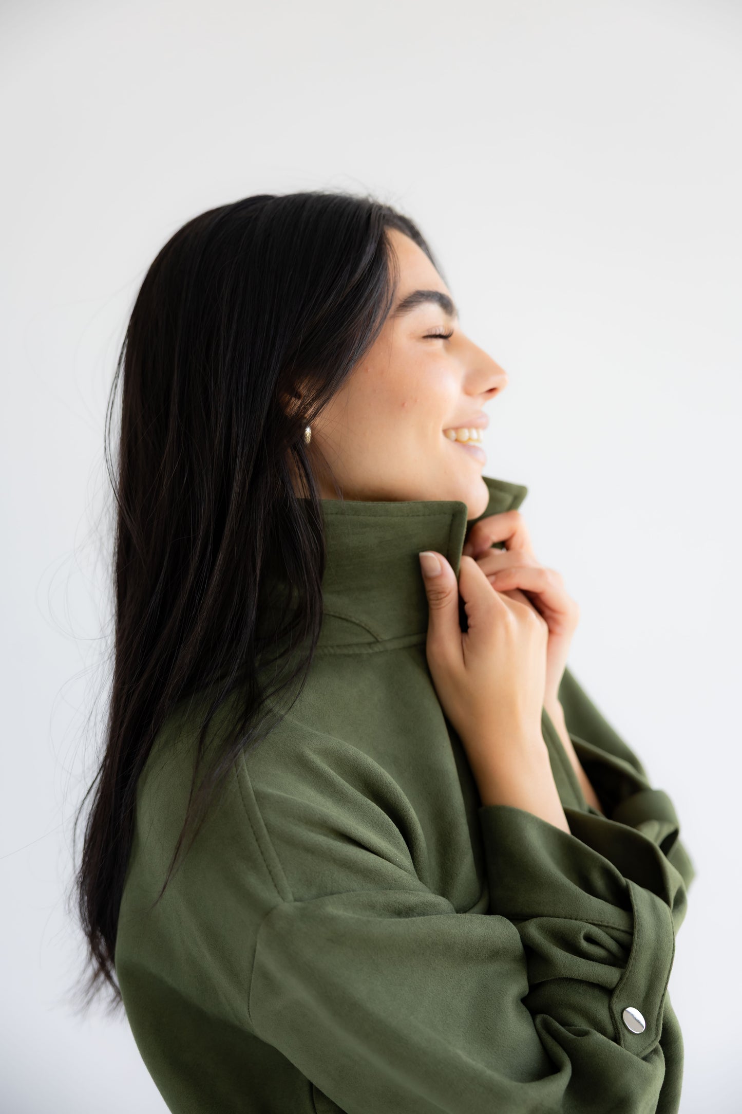 Solo Suede Jacket _Olive green