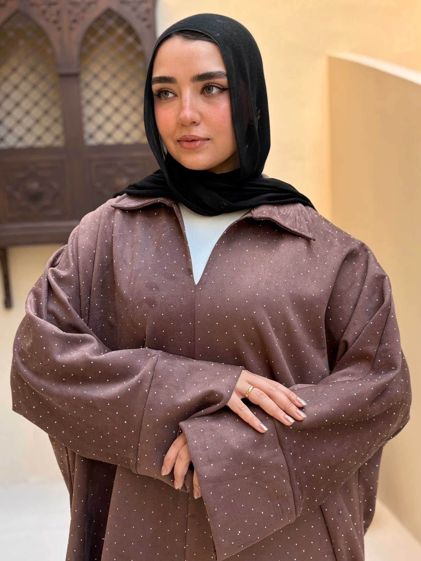 Layali Shirt Dress –Cafe