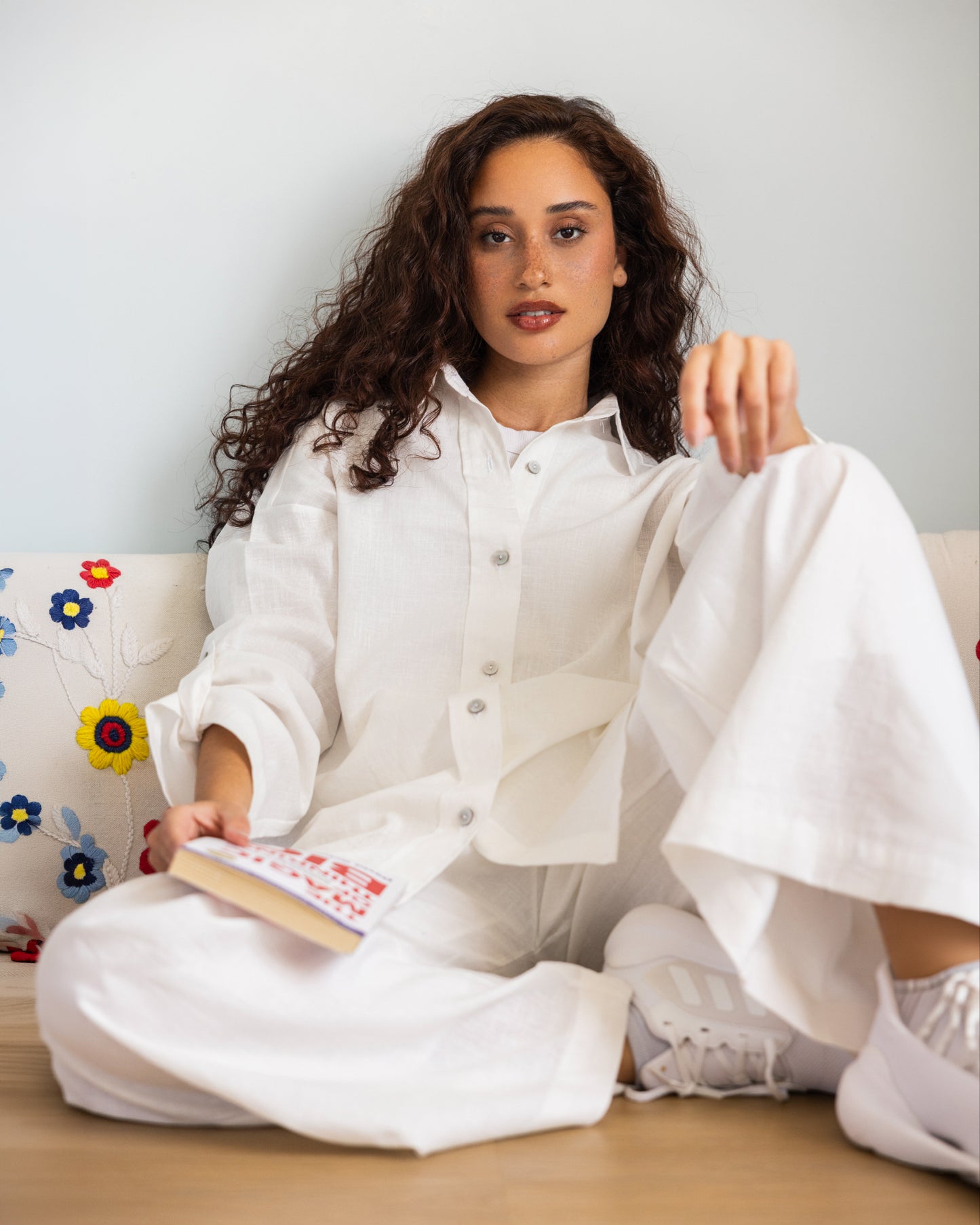 Linen Button Set _off white