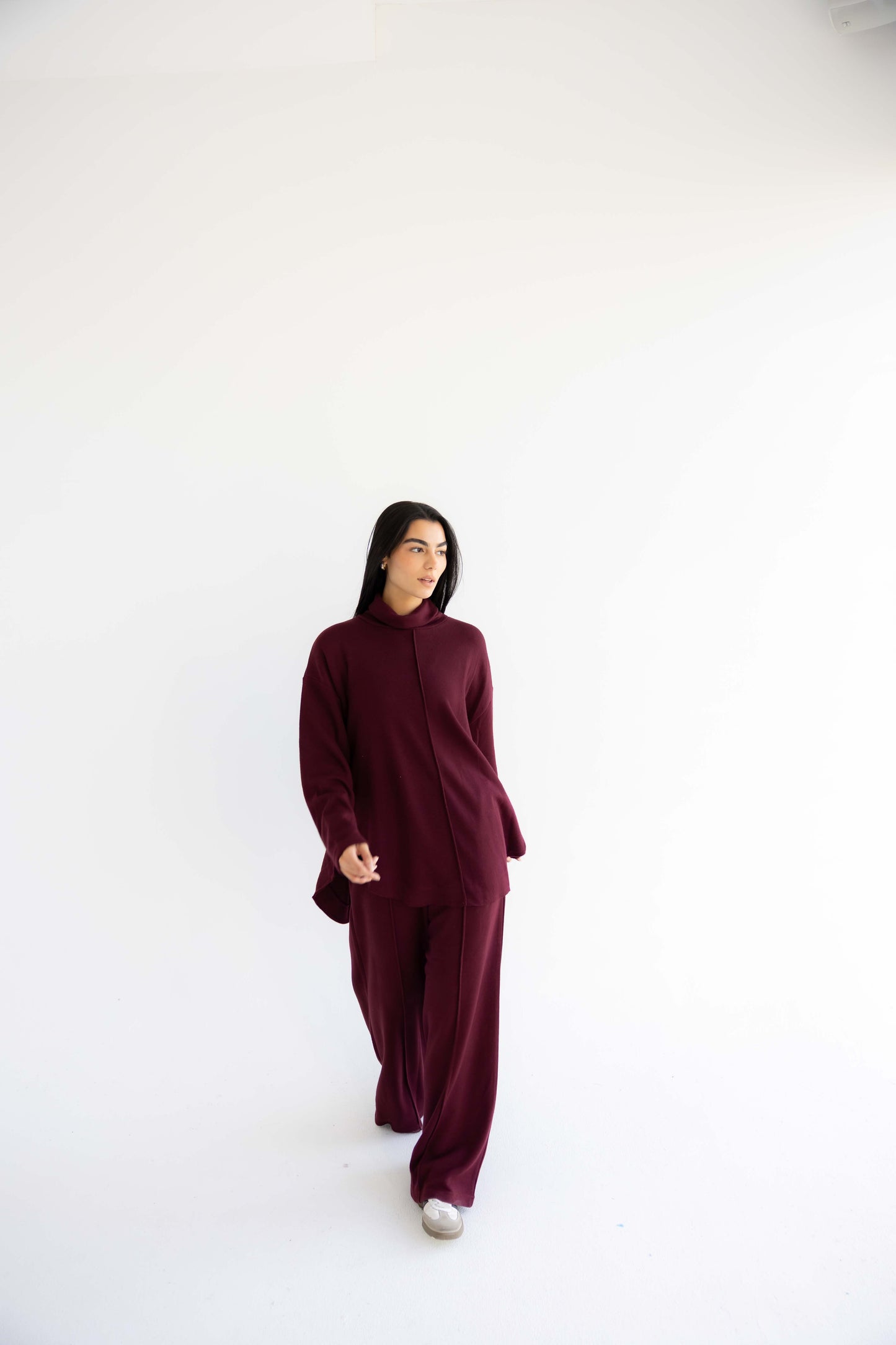 Calm Knit Set _Burgundy