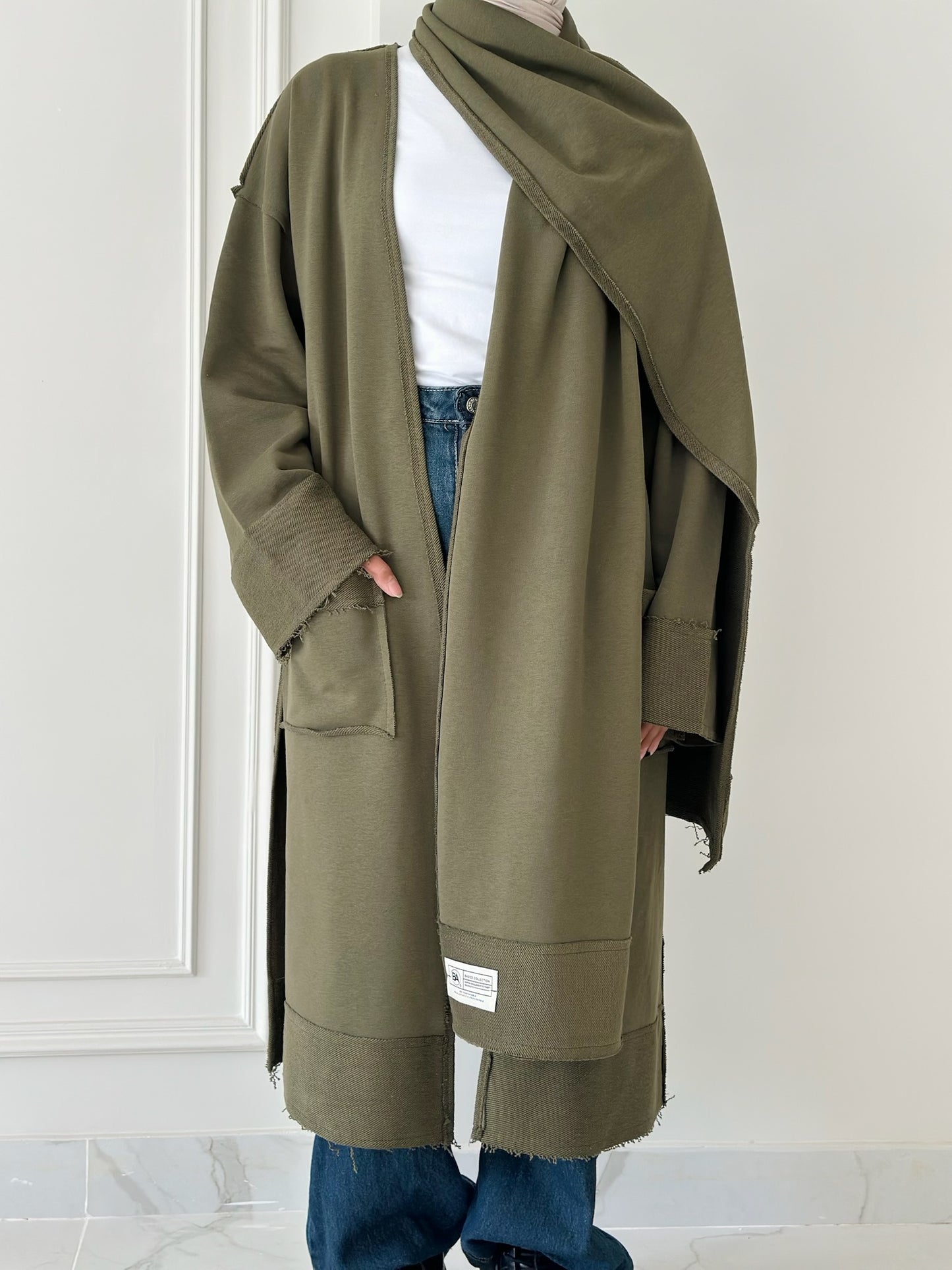 Shawl cardigan_Olive