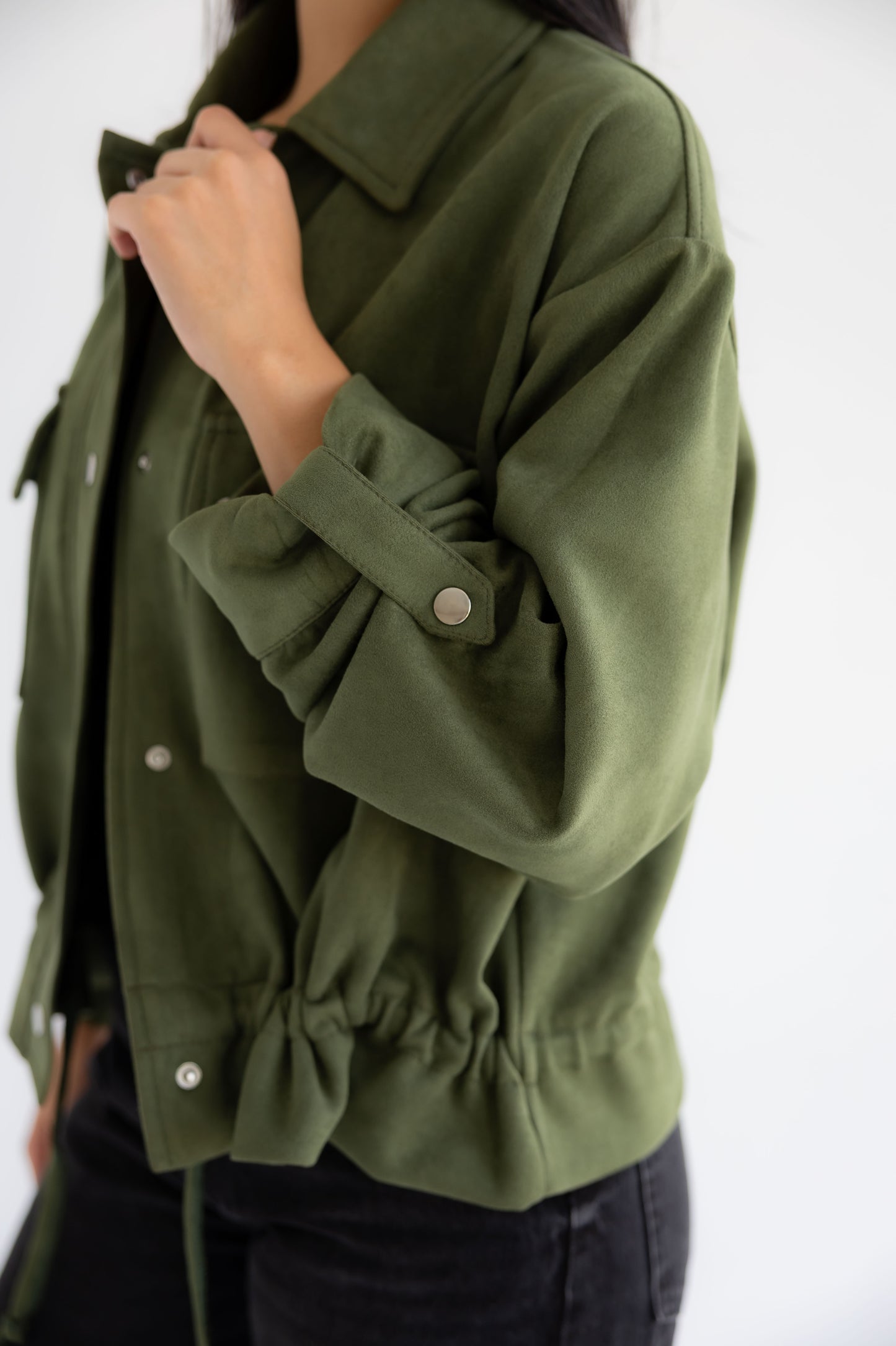 Solo Suede Jacket _Olive green