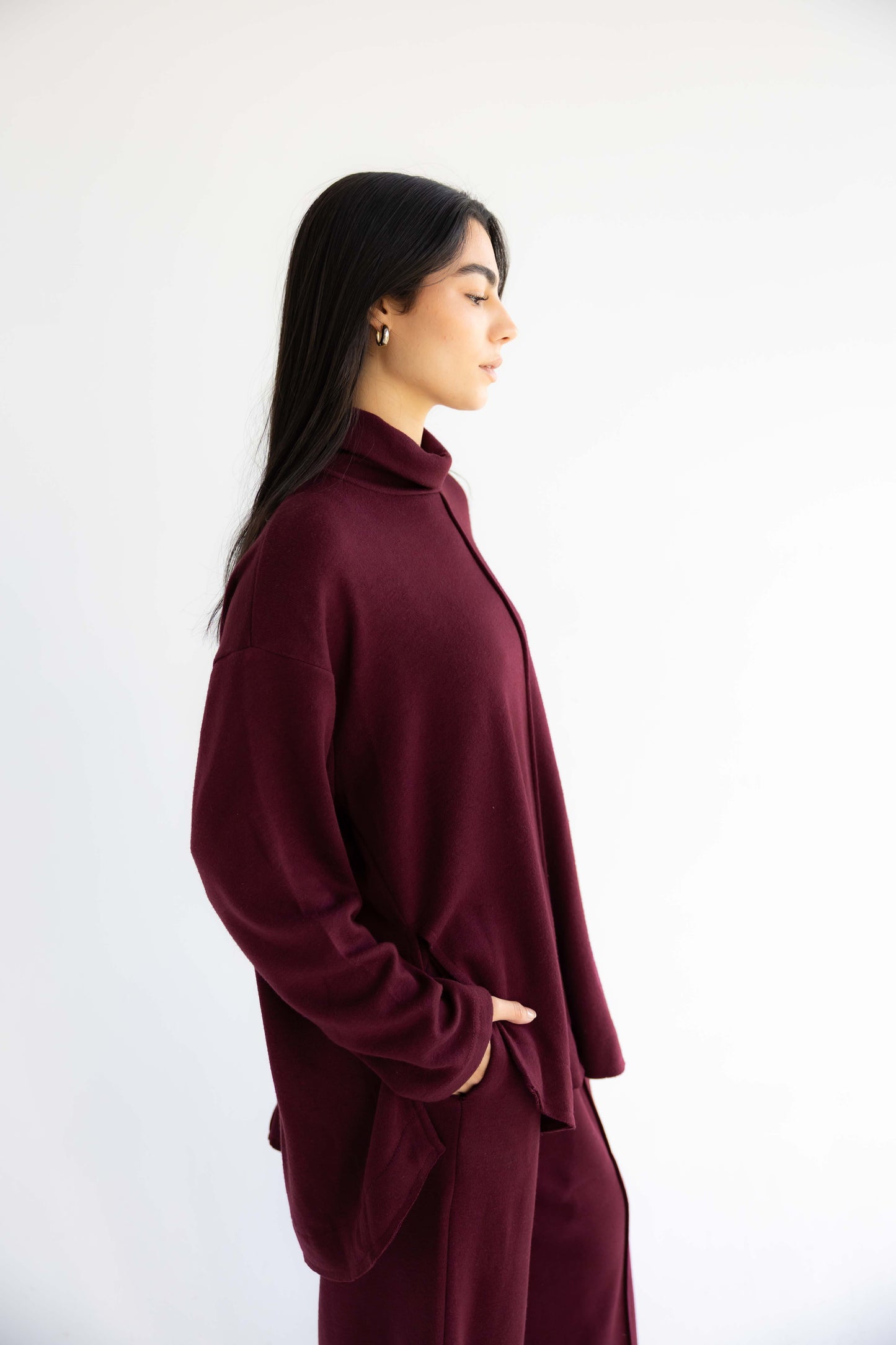Calm Knit Set _Burgundy