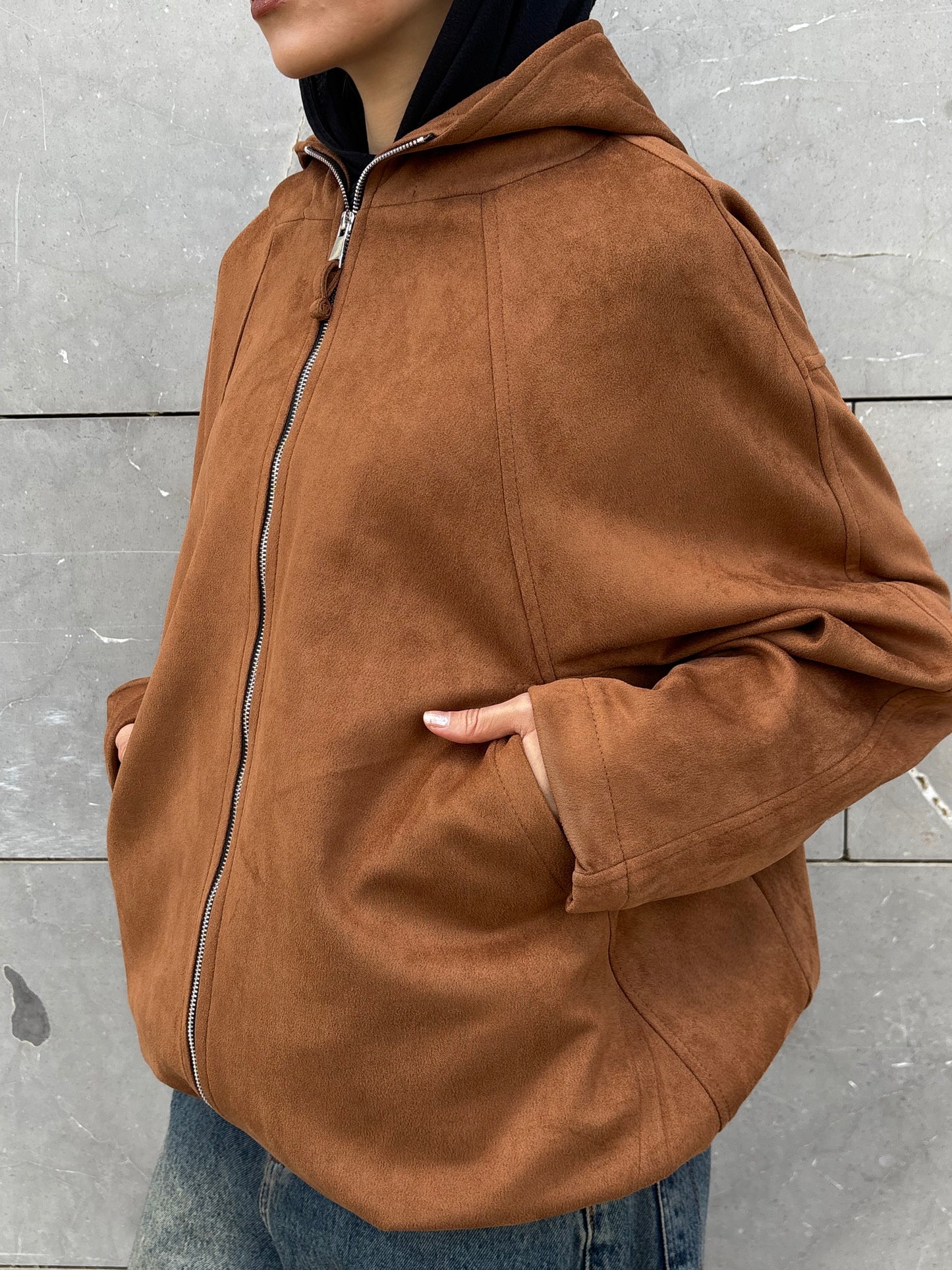 Coze Suede Jacket_Camel