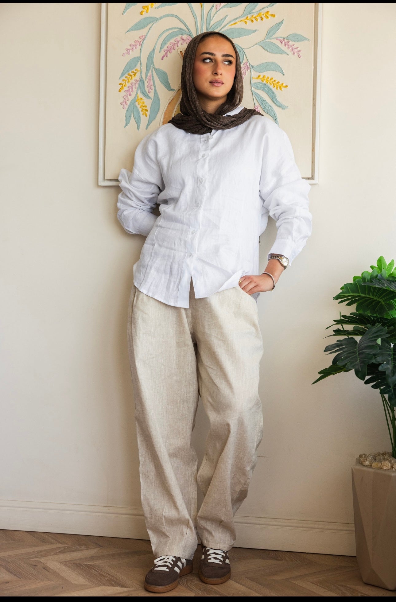 Balloon Linen Pants_Beige