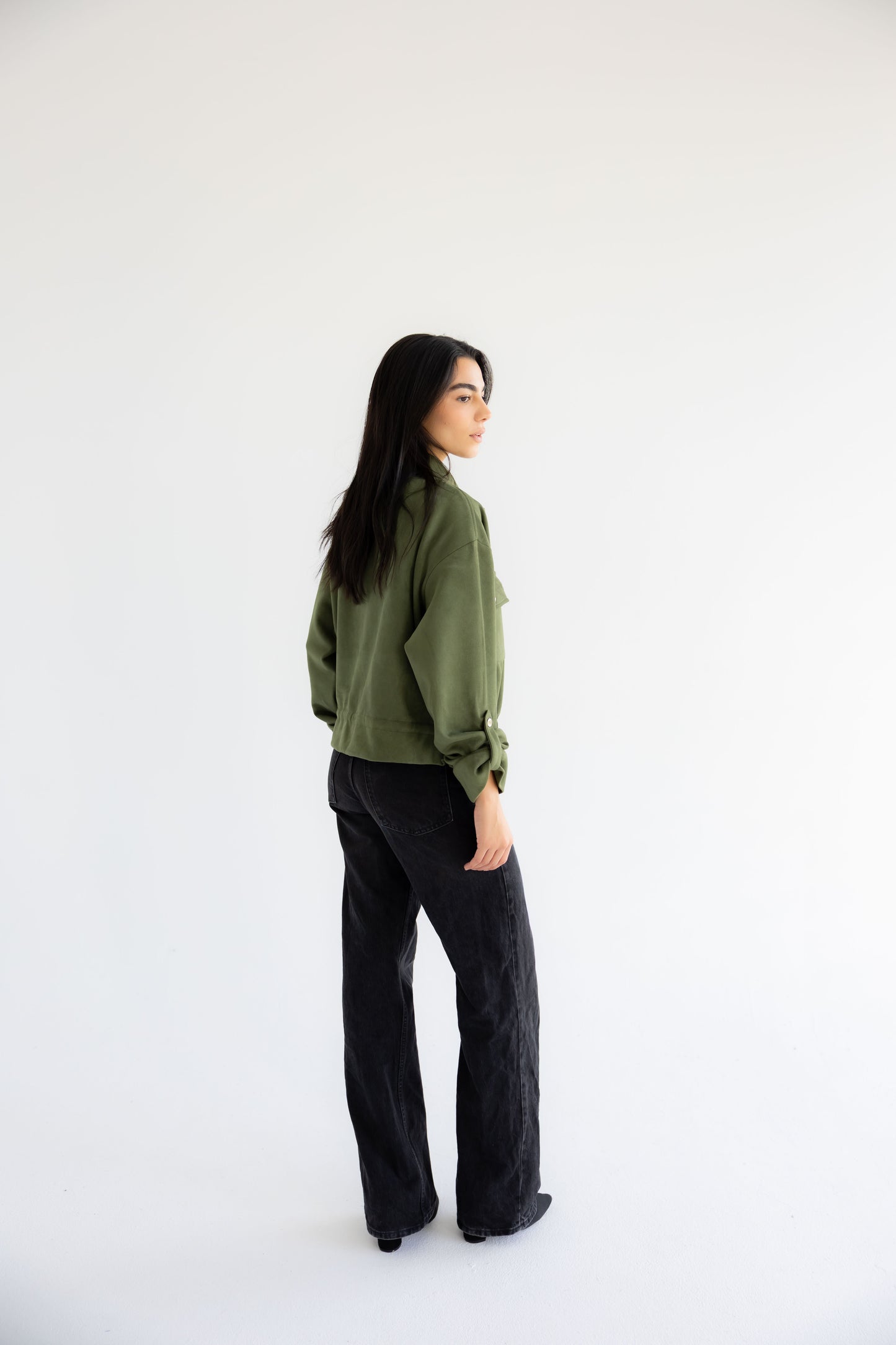 Solo Suede Jacket _Olive green