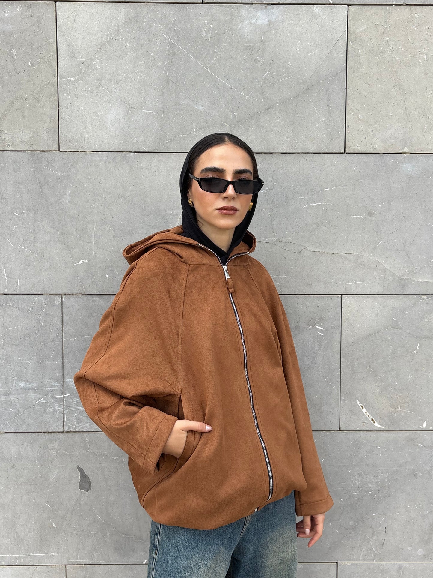 Coze Suede Jacket_Camel