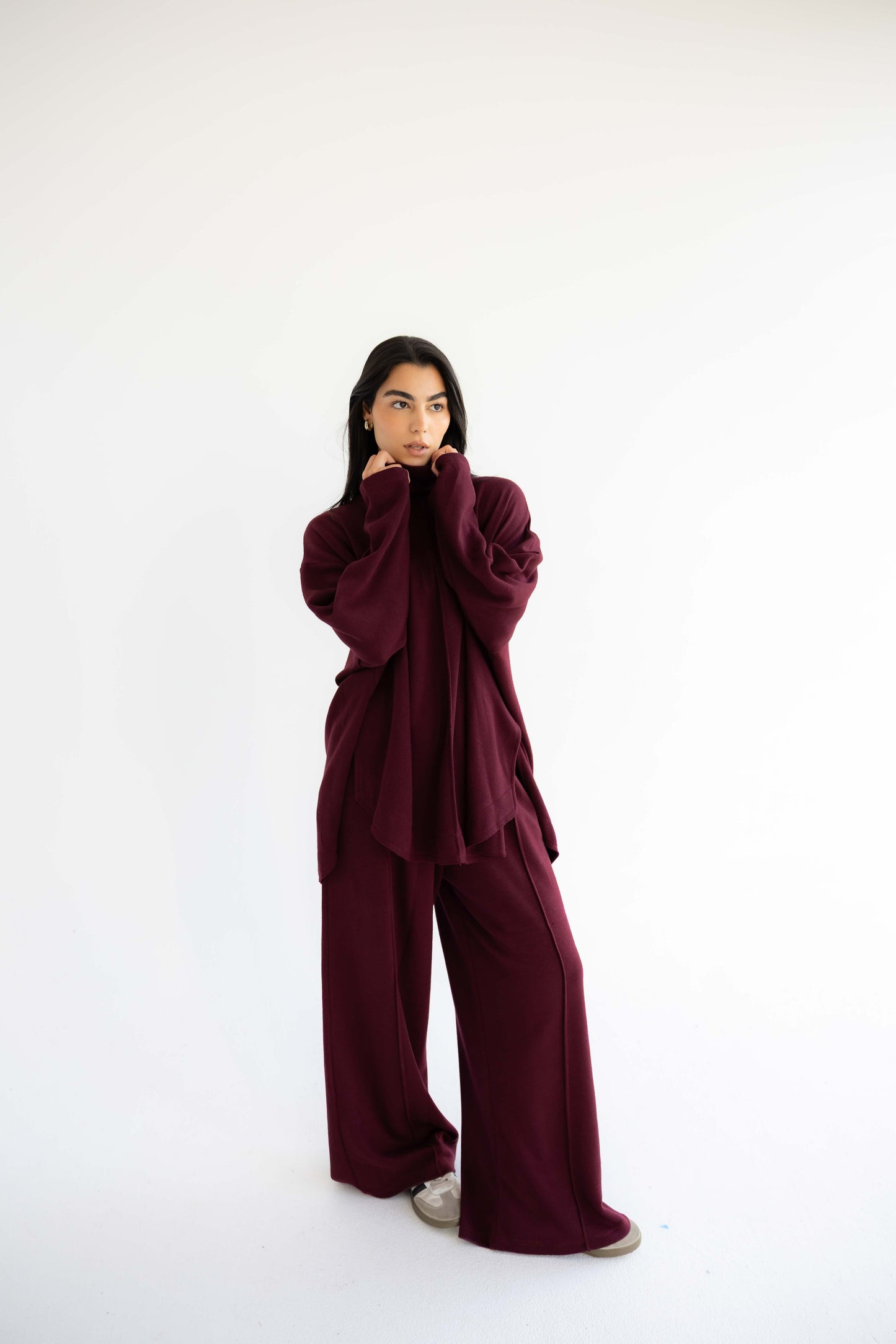 Calm Knit Set _Burgundy