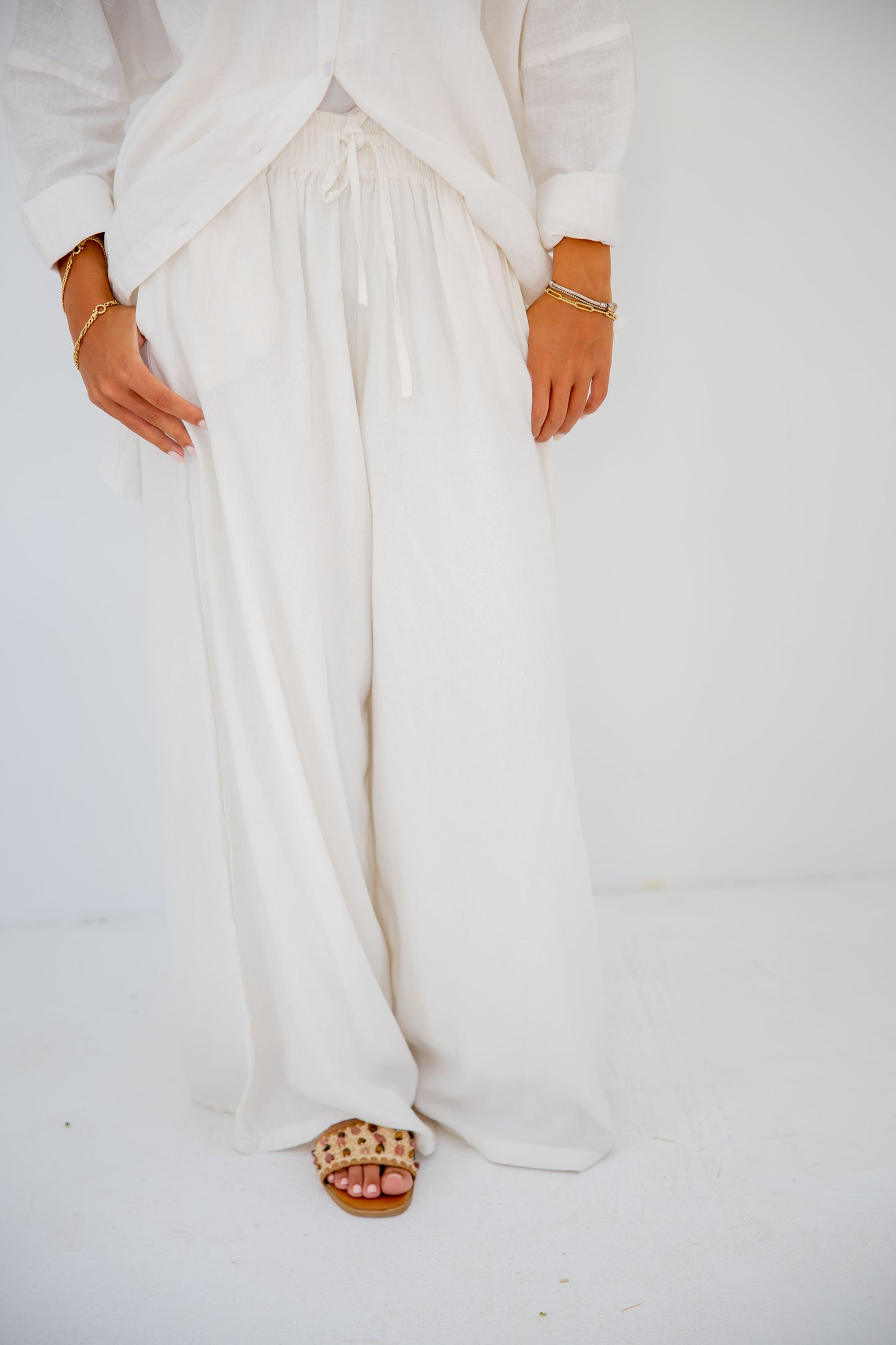 Extra Wide Leg Pants_White