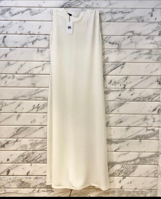 linen Basic Dress_white S_m