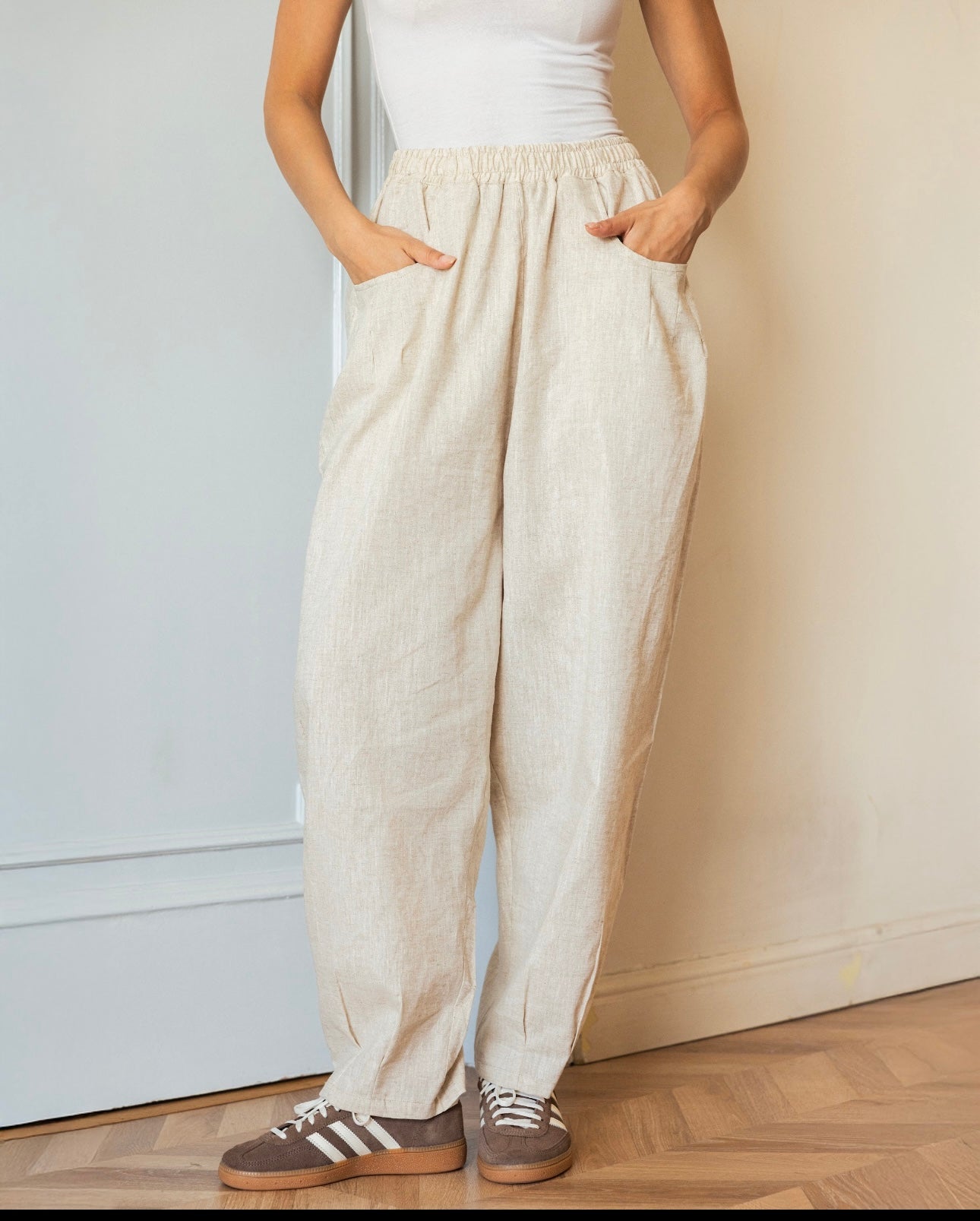 Balloon Linen Pants_Beige