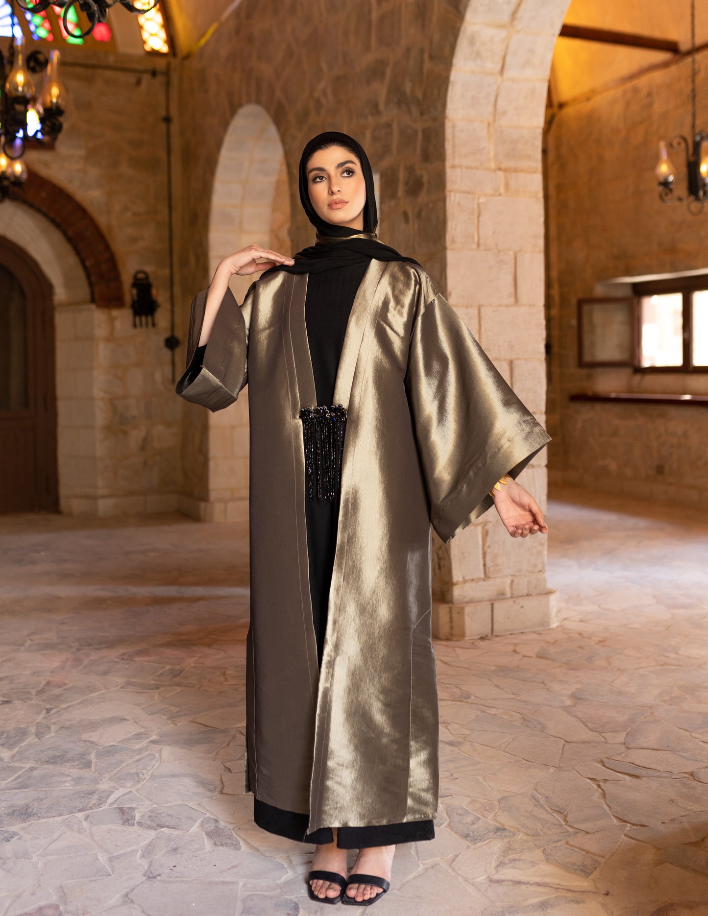 Olive Elegance kaftan