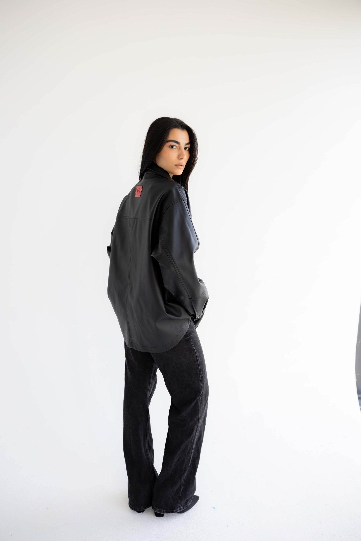 Bold Leather Shirt_Black