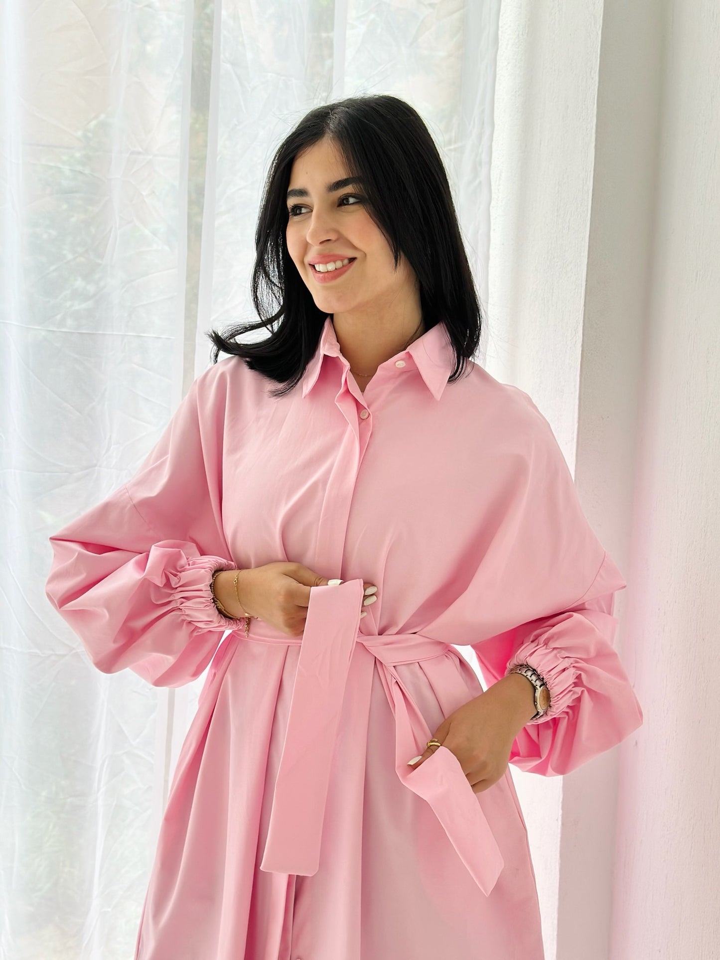 Puffy Shirt Dress_Pink