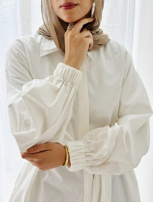 Puffy Shirt Dress _Off White