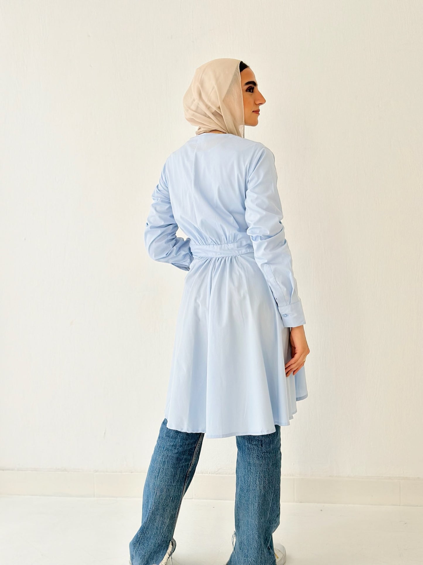 Wrap Blouse _baby blue