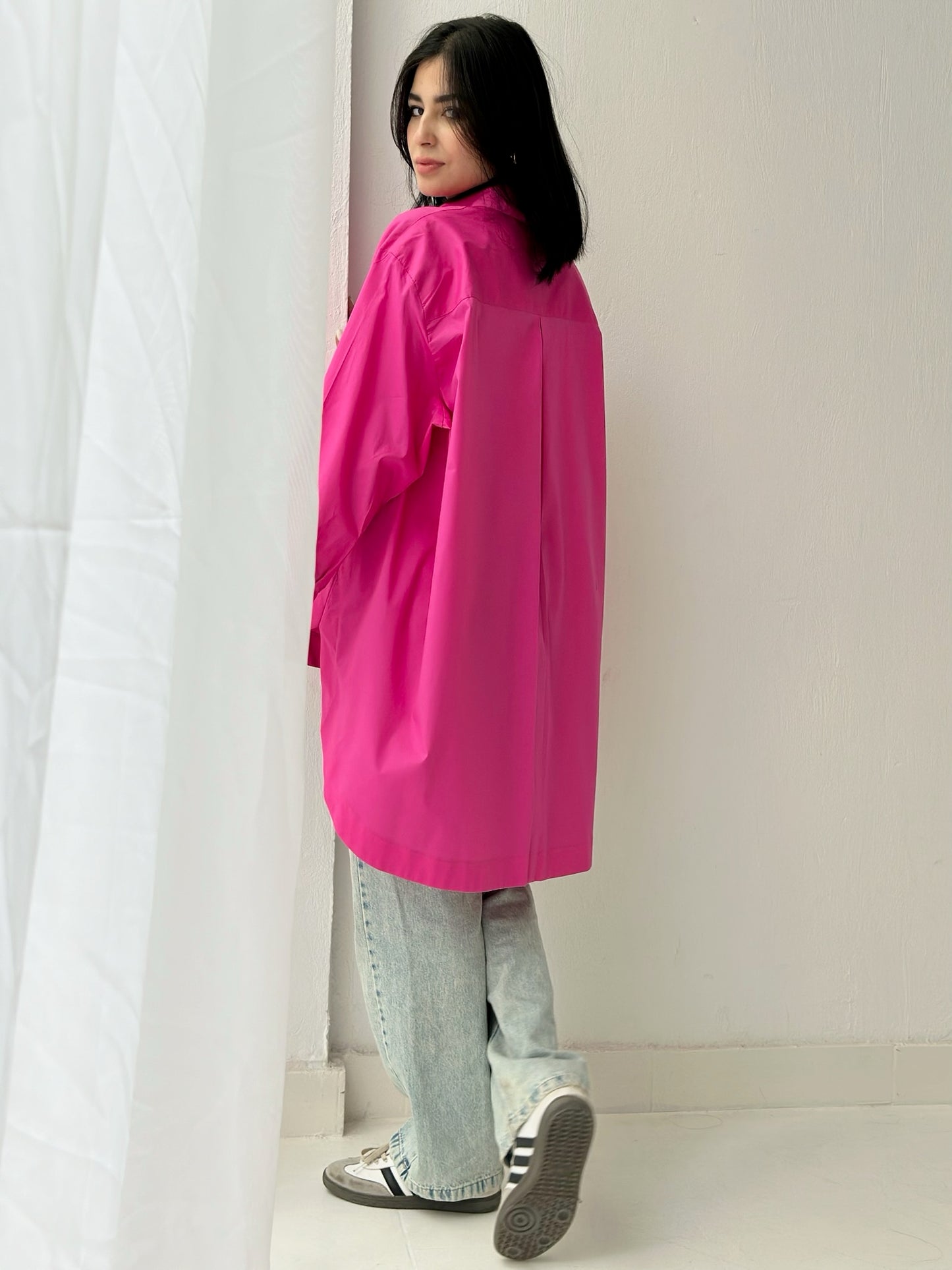 Over Size Shirt_ Fuchsia