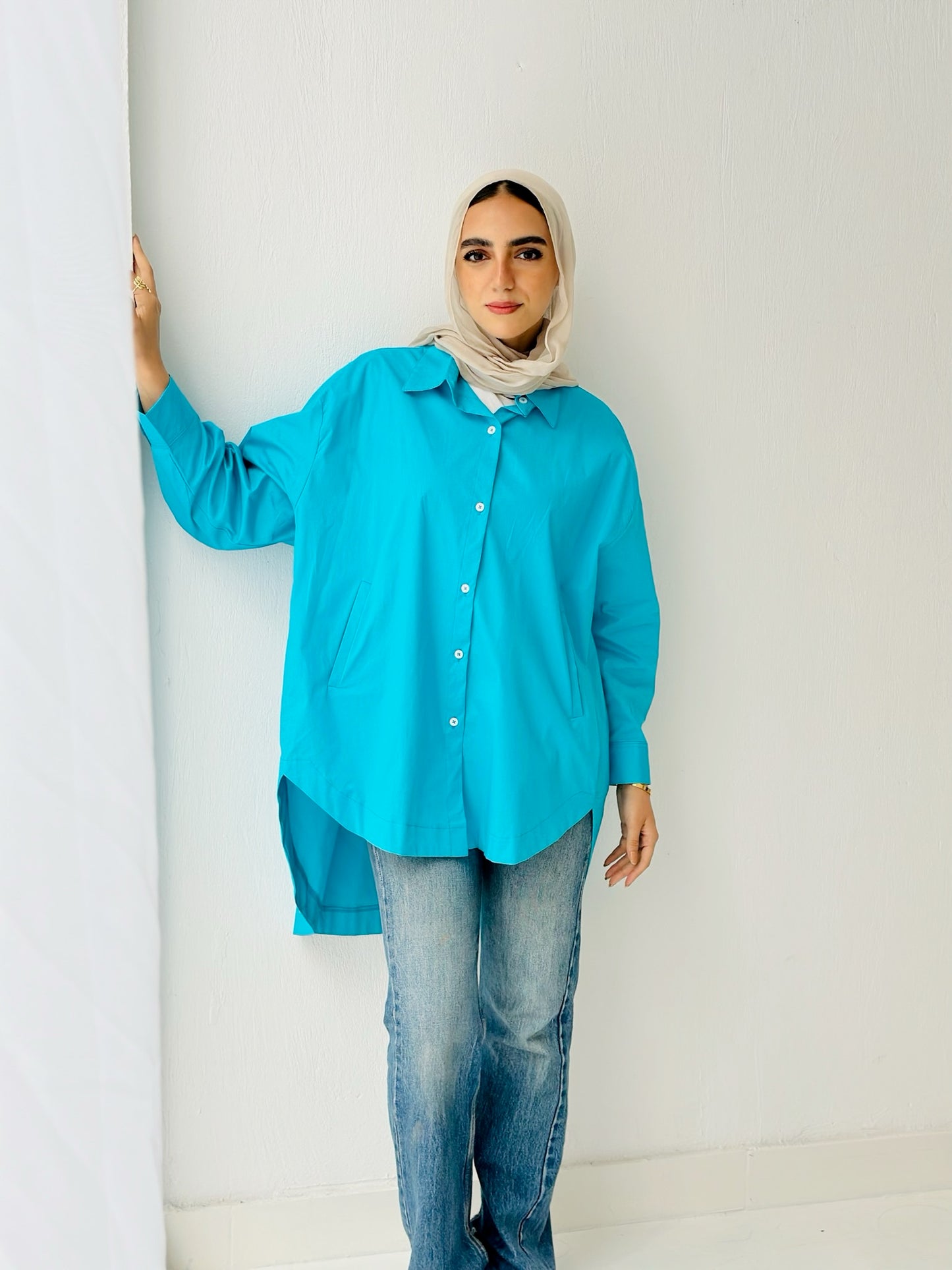 Over Size shirt _Turquoise