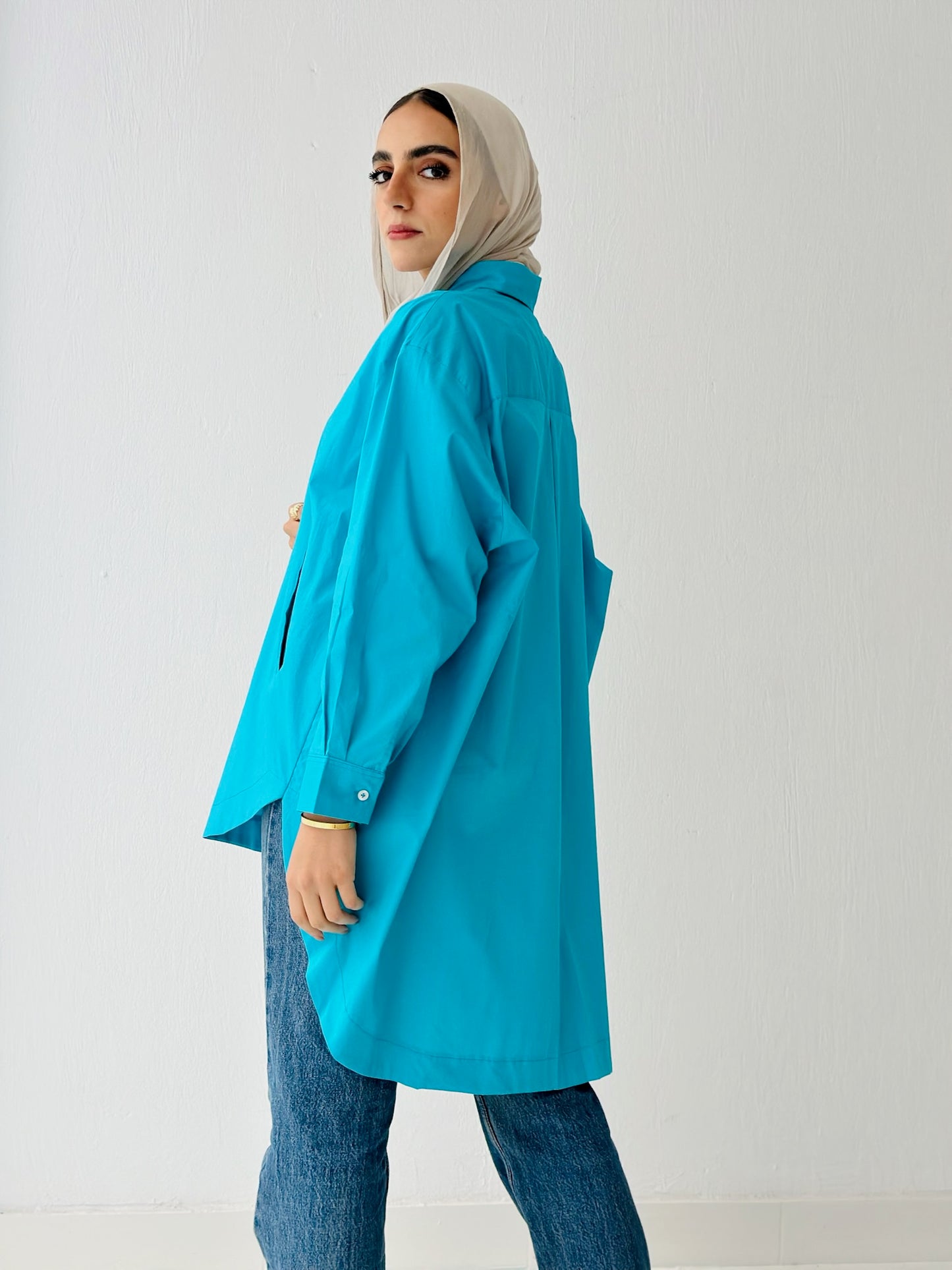 Over Size shirt _Turquoise