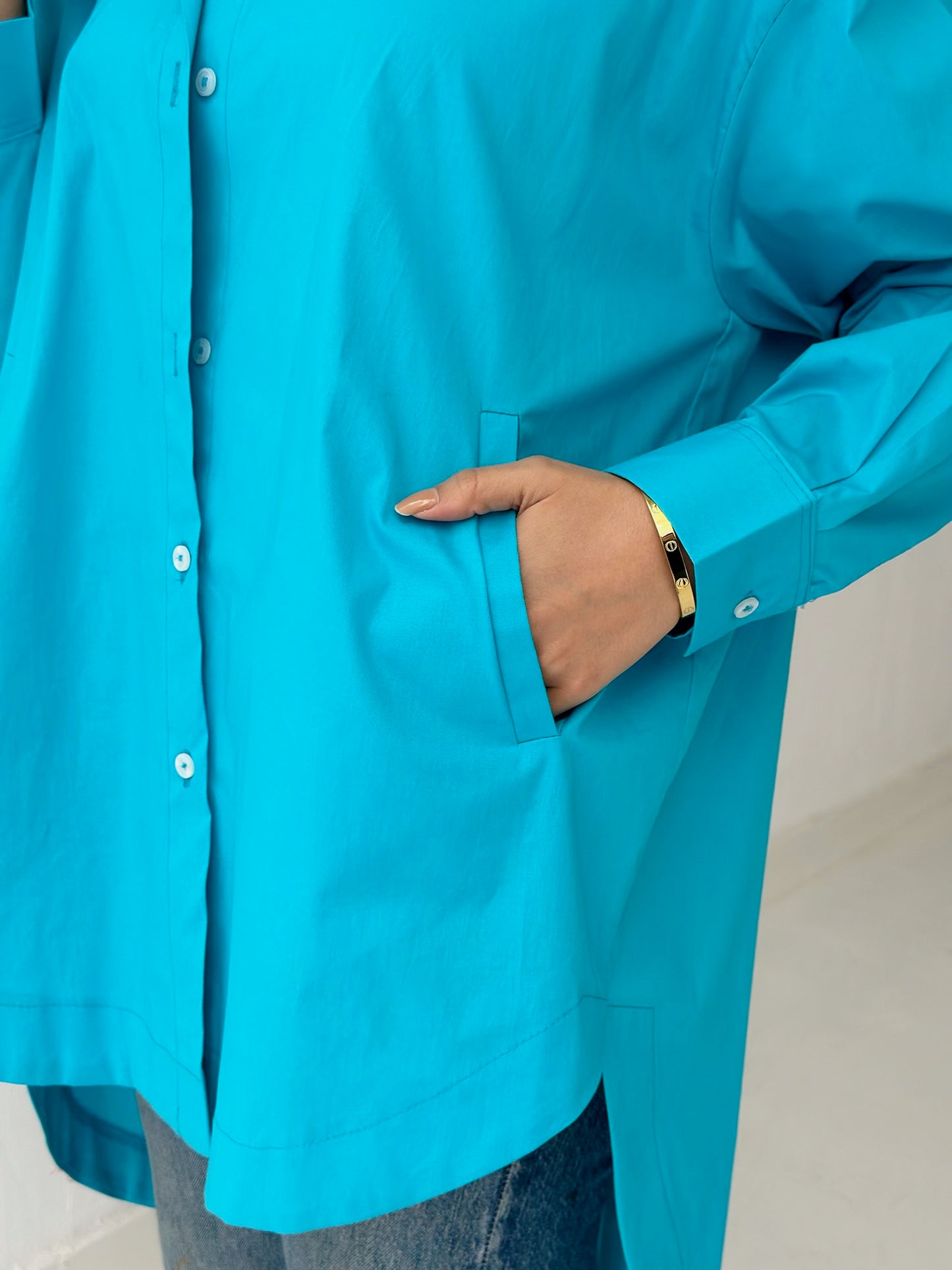 Over Size shirt _Turquoise