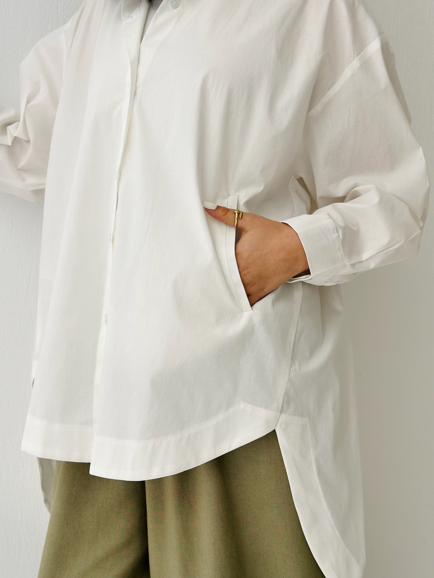 Over Size Shirt_ Off White