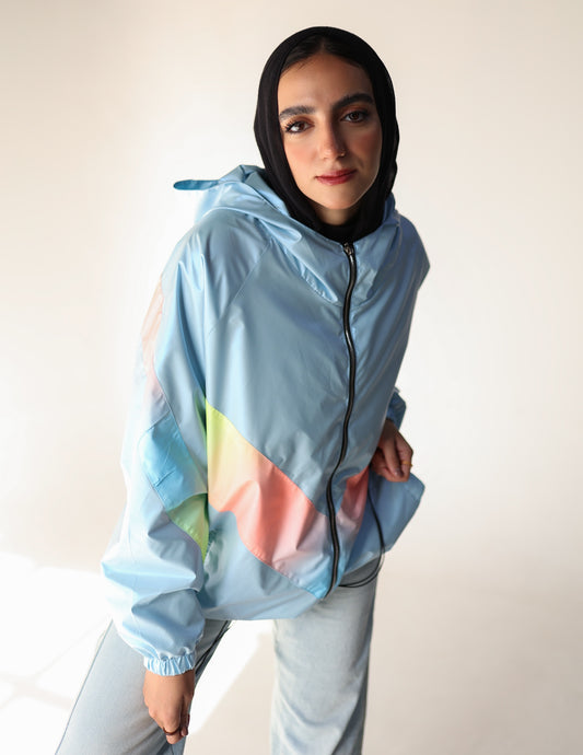 Double waterproof jacket_Baby blue