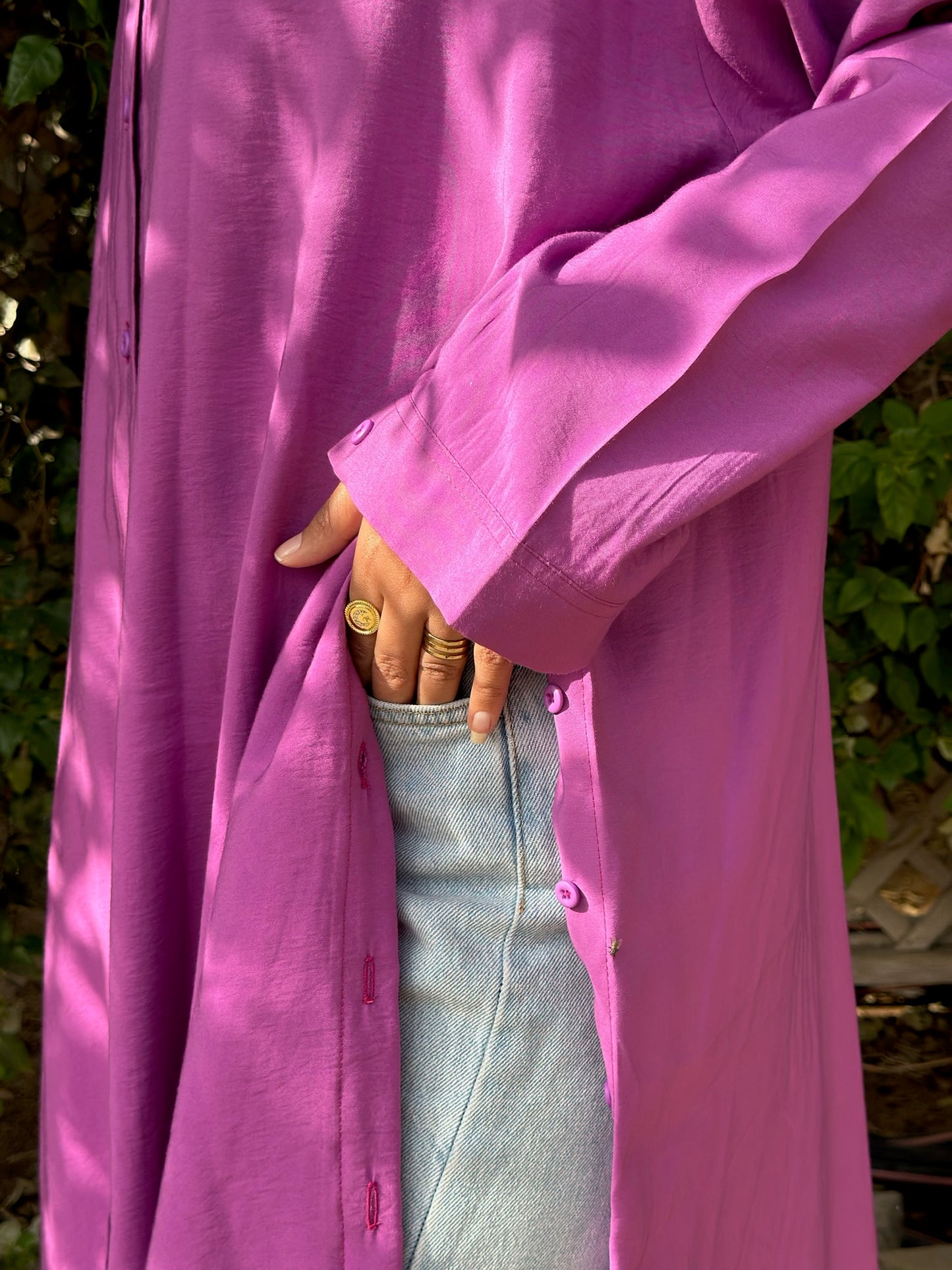 Magenta Shirt Dress