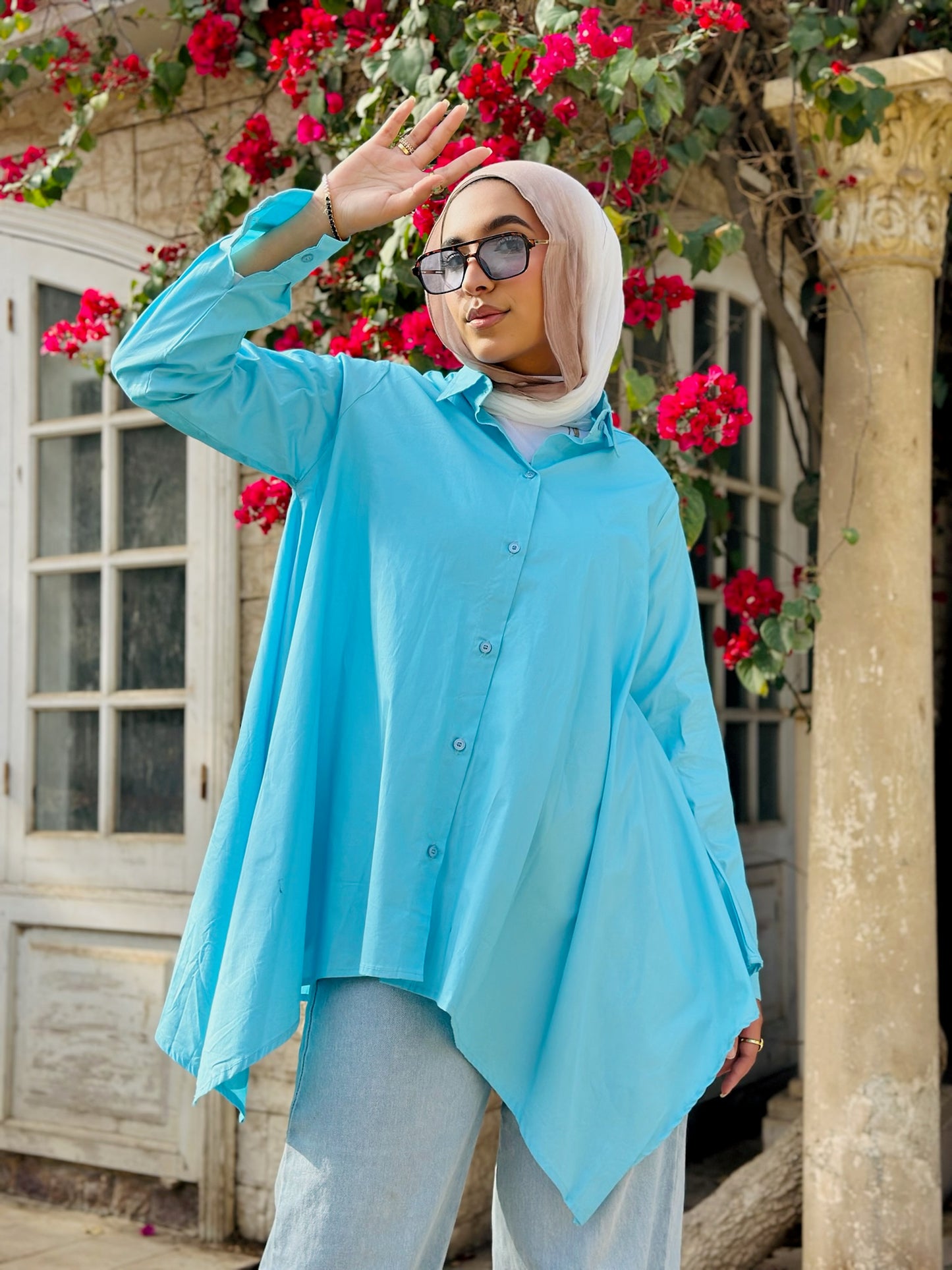 Aqua Poplin Shirt