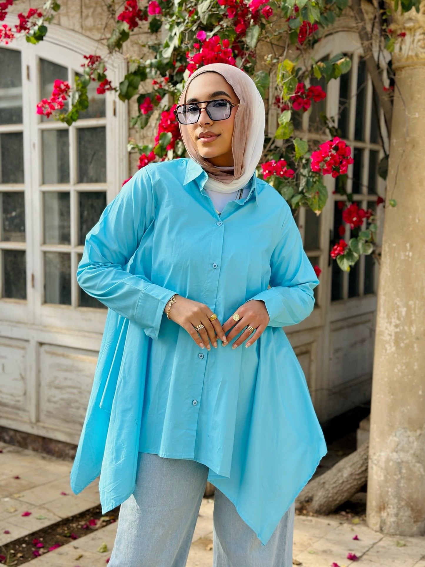 Aqua Poplin Shirt