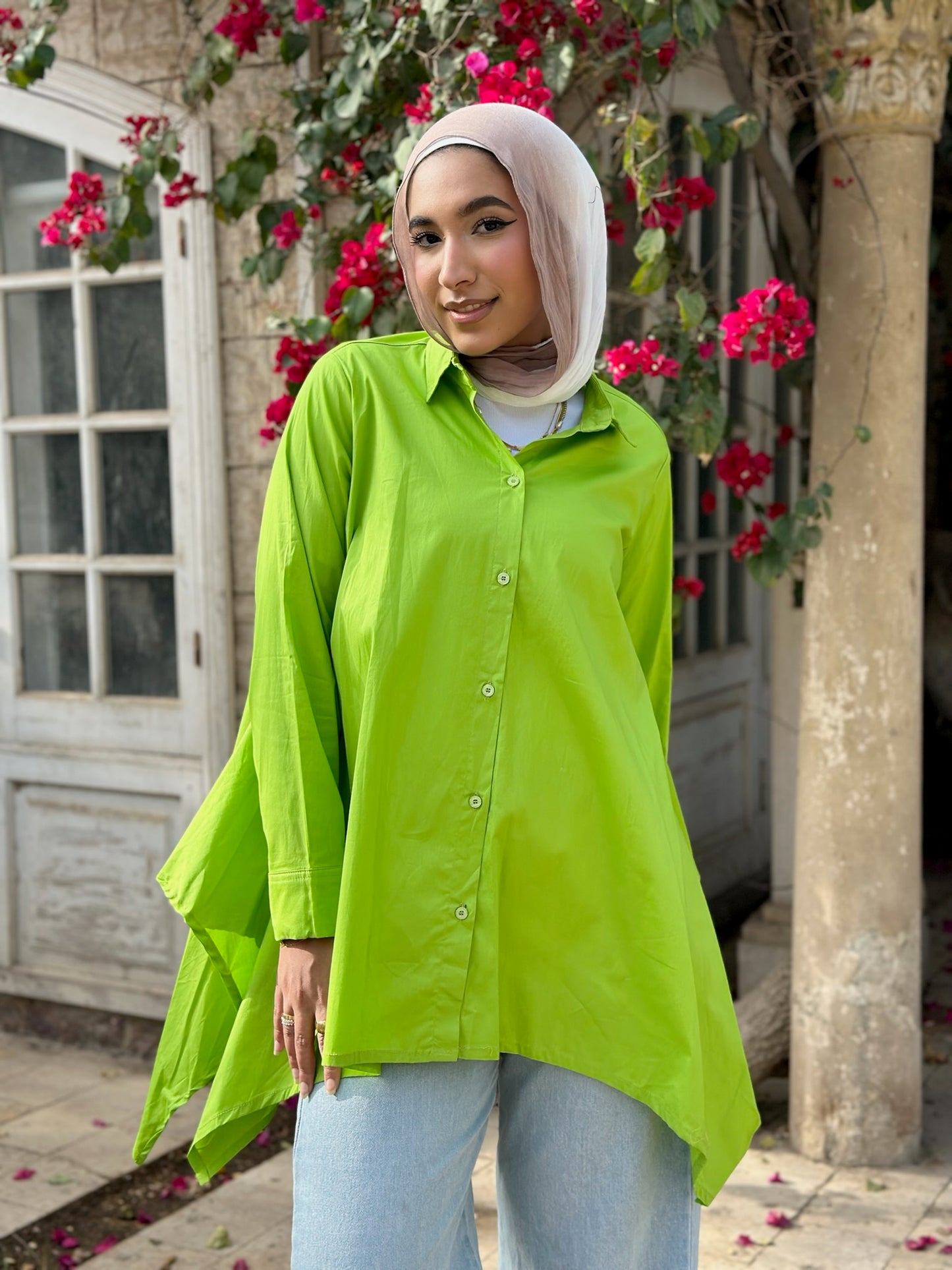 Lime Poplin Shirt